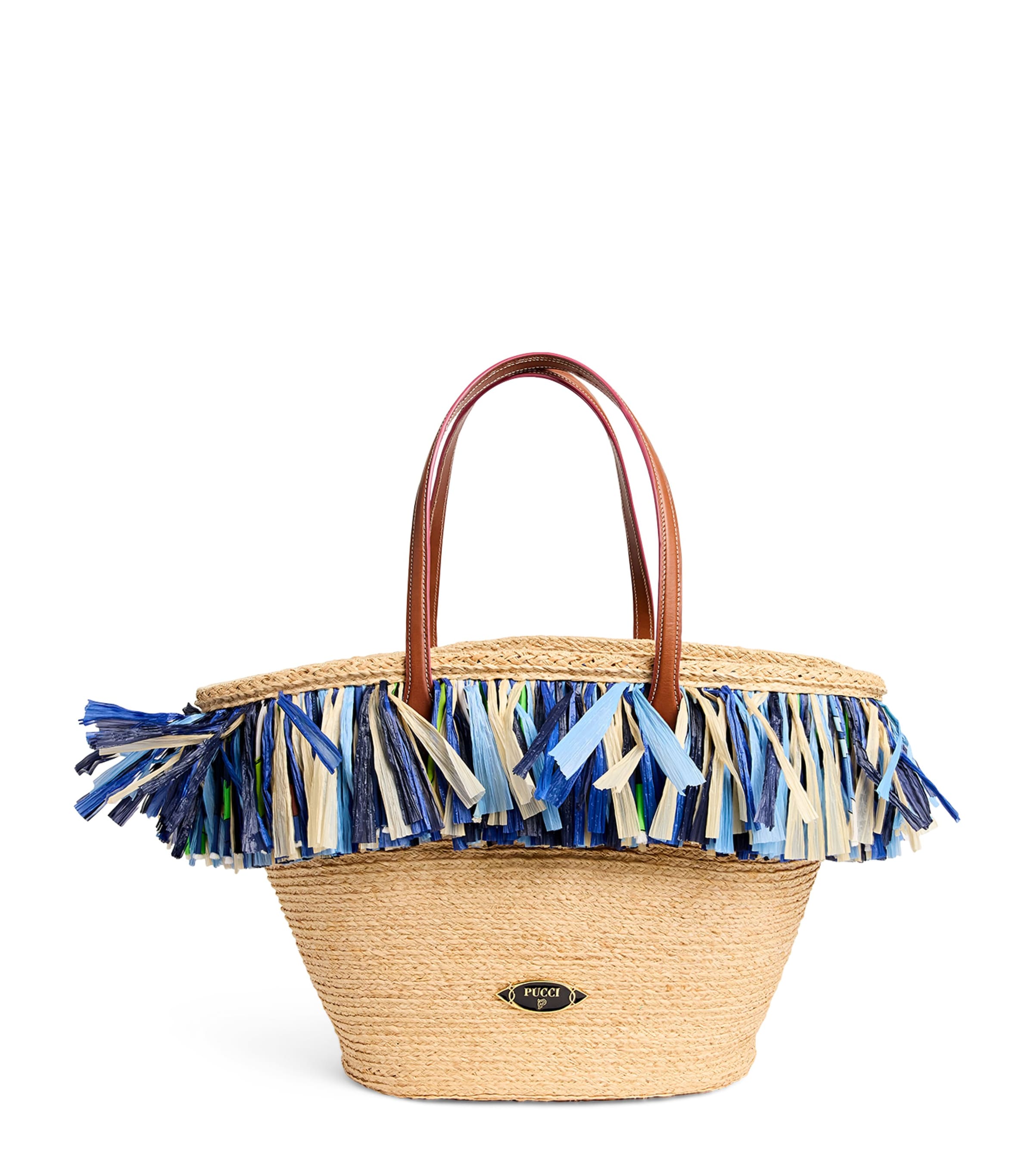 PUCCI WOVEN PUCCING BASKET BAG 