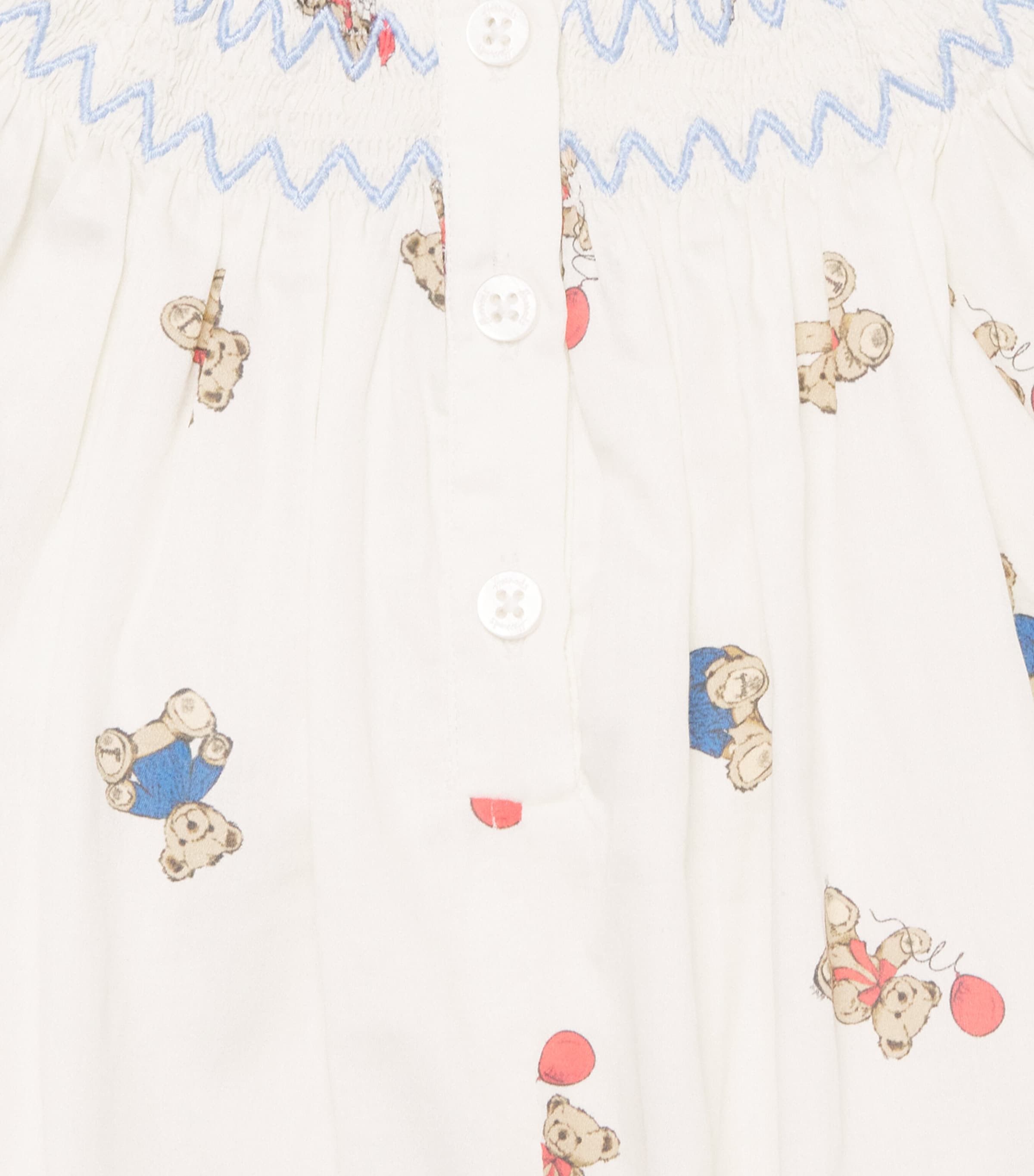 Harrods Cotton Bear Print Dress and Bloomers Set (0-18 Months) Image 4