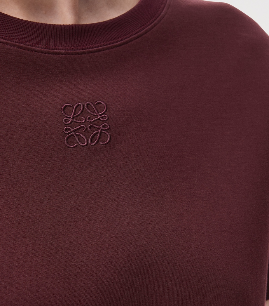 Asymmetric Anagram T-Shirt BURGUNDY Image 4