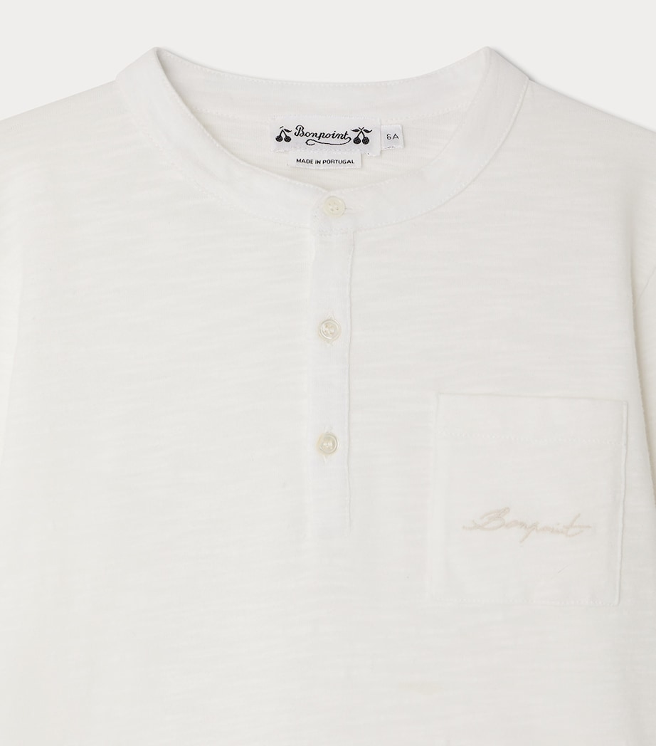 Organic Cotton Jartiste Henley Top (10-14 Years) UPB BLANC LAIT Image 3