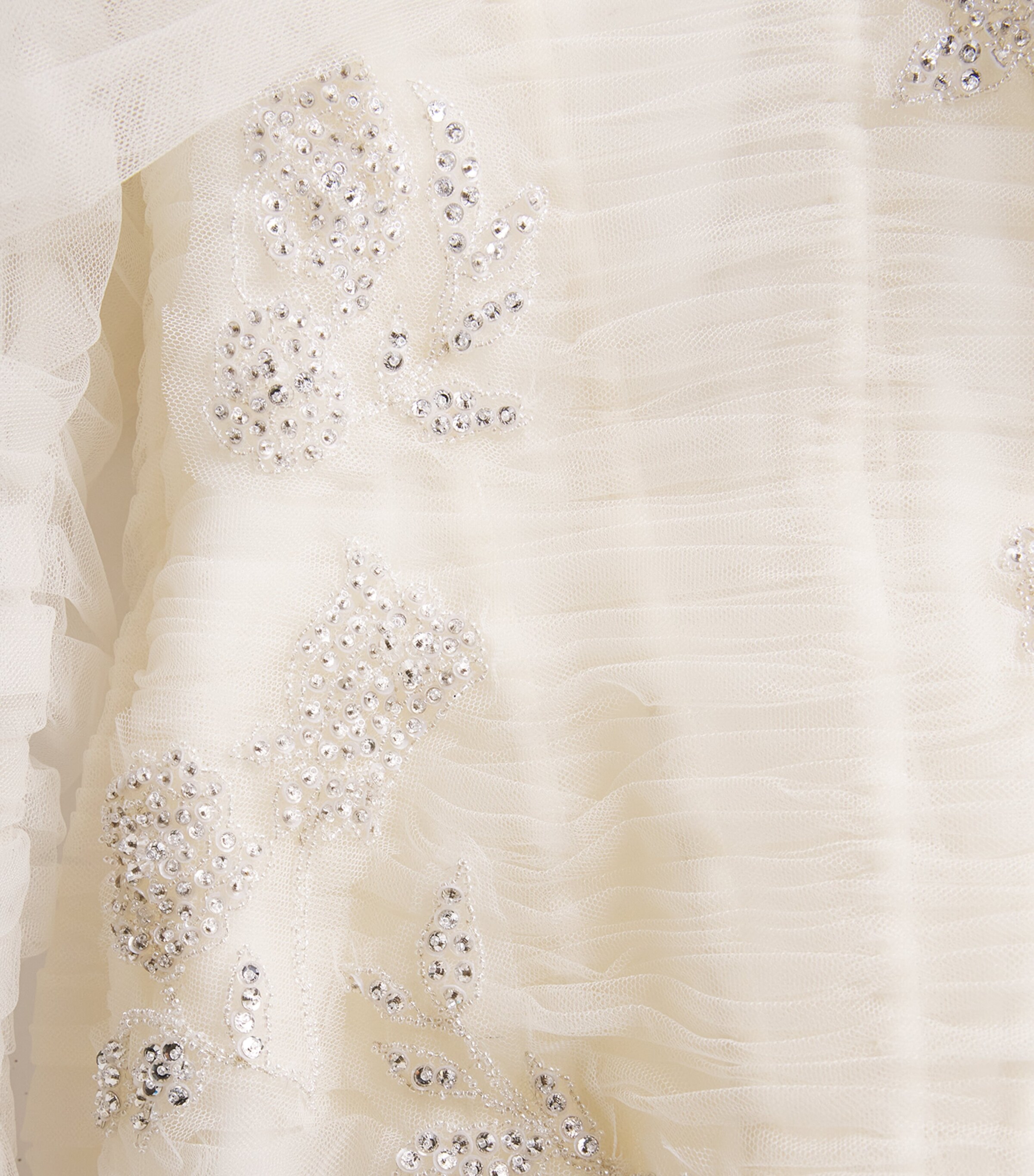 Sandra Mansour Womens Tulle Rose Poudré Gown Off White Image 5