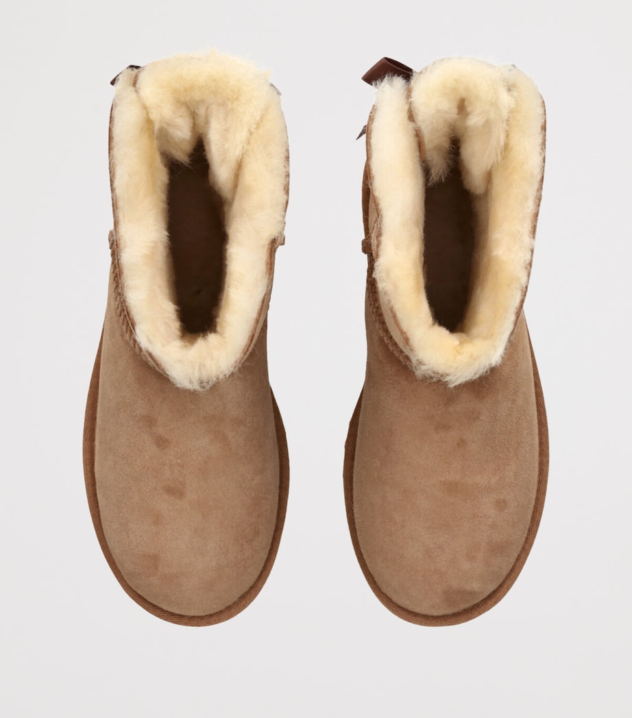 Suede Mini Bailey Bow II Ankle Boots TAN Image 4