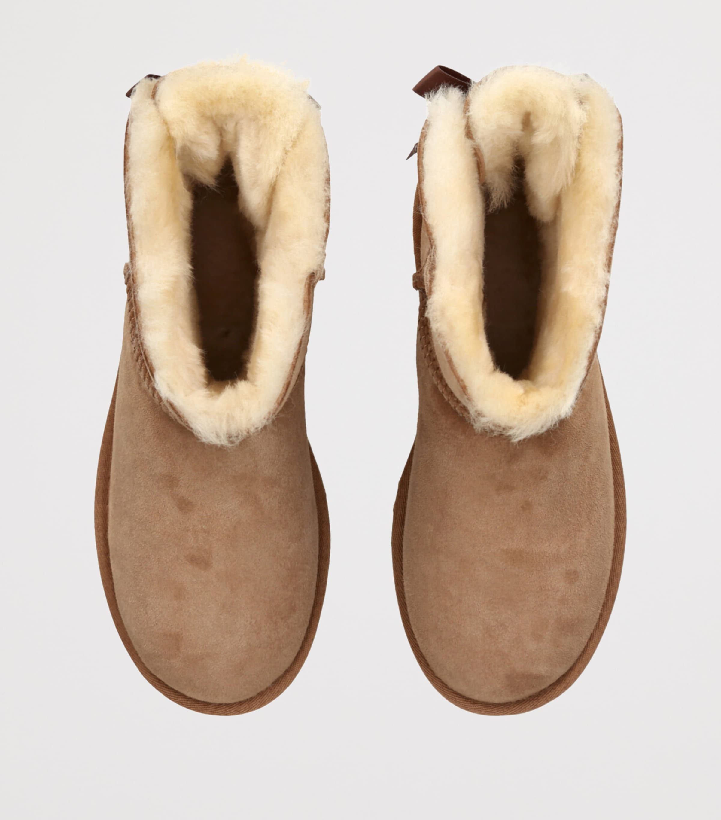 UGG Beige Suede Mini Bailey Bow II Ankle Boots Harrods FR
