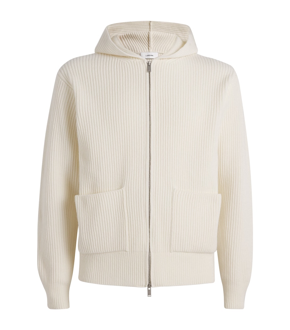 Wool-Cashmere Zip-Up Hoodie 120 WHITE Image 1