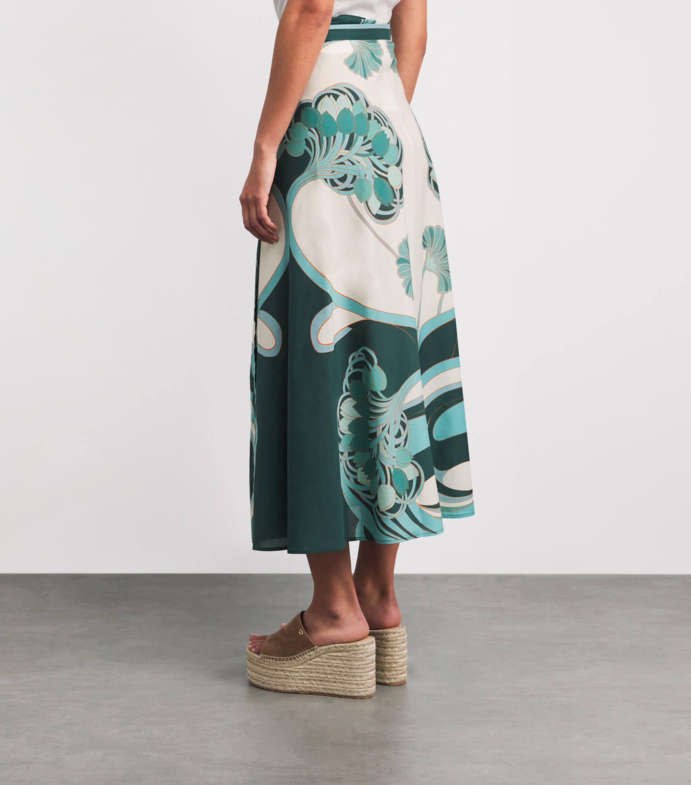 La Doublej Womens Cotton Pareo Maxi Skirt Tulp Plac Image 5