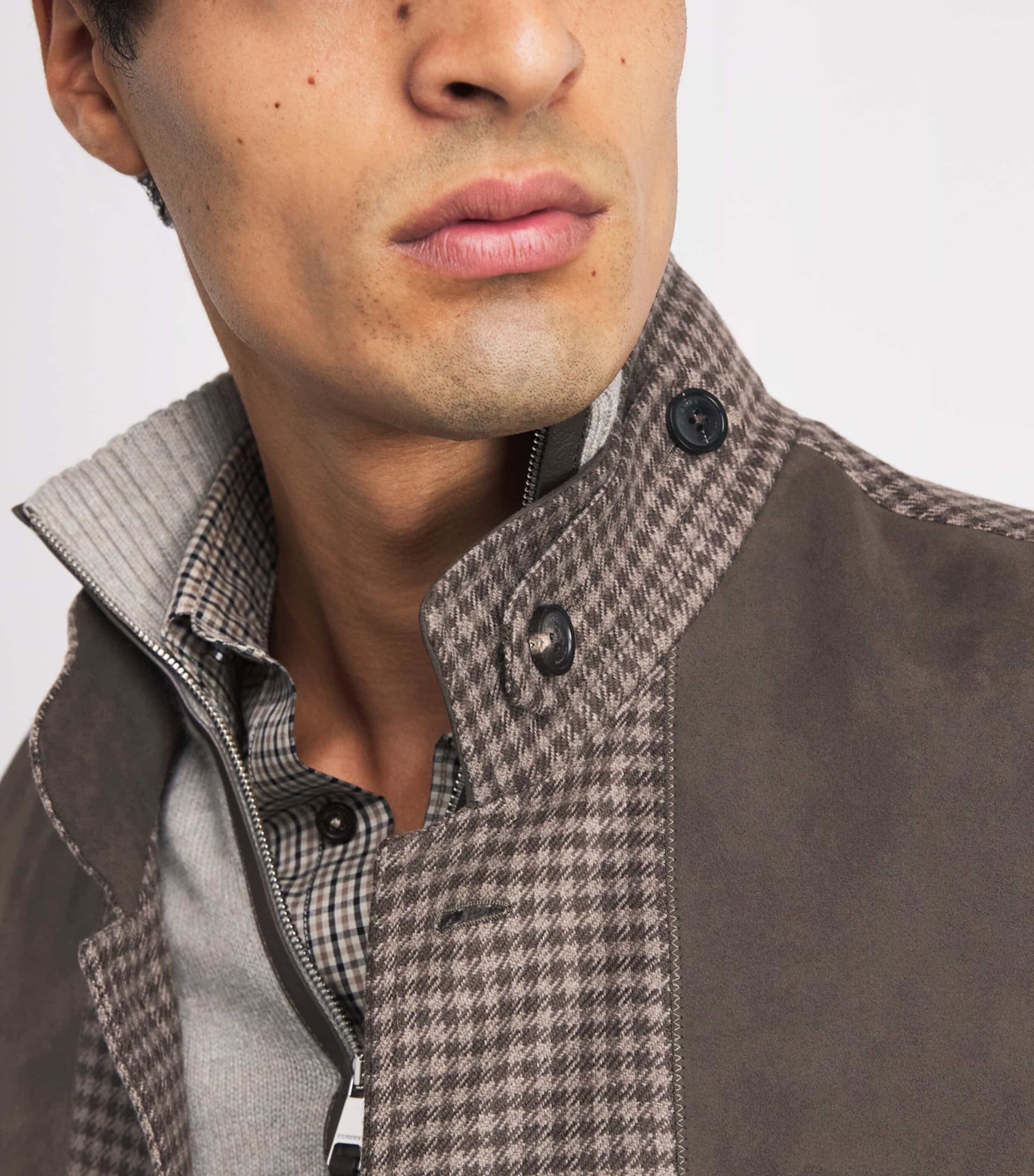 Purdey Mens Wool-Cashmere Tweed Gilet Torridon Check Image 3