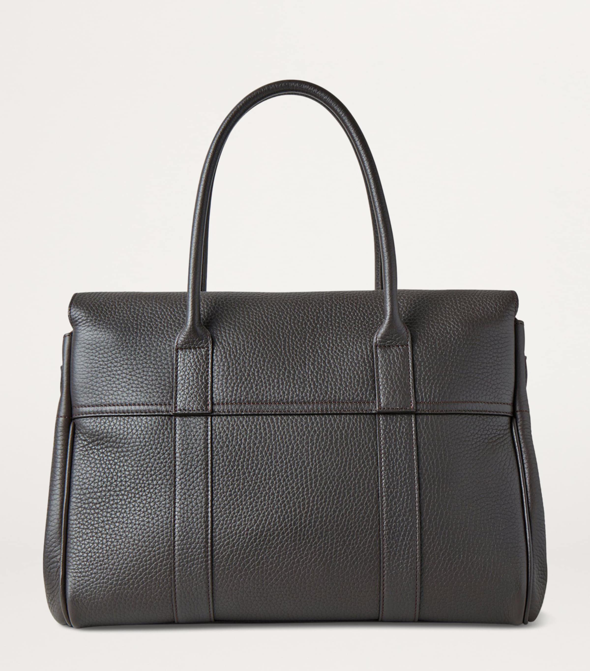 Leather Bayswater Top-Handle Bag EBONY Image 3