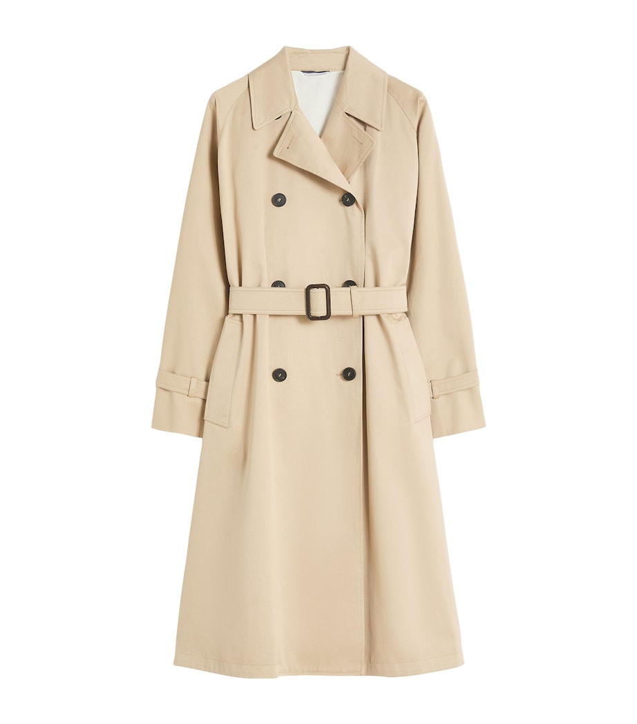 Weekend Max Mara Womens Cotton Printed Trench Coat Plum Image 1