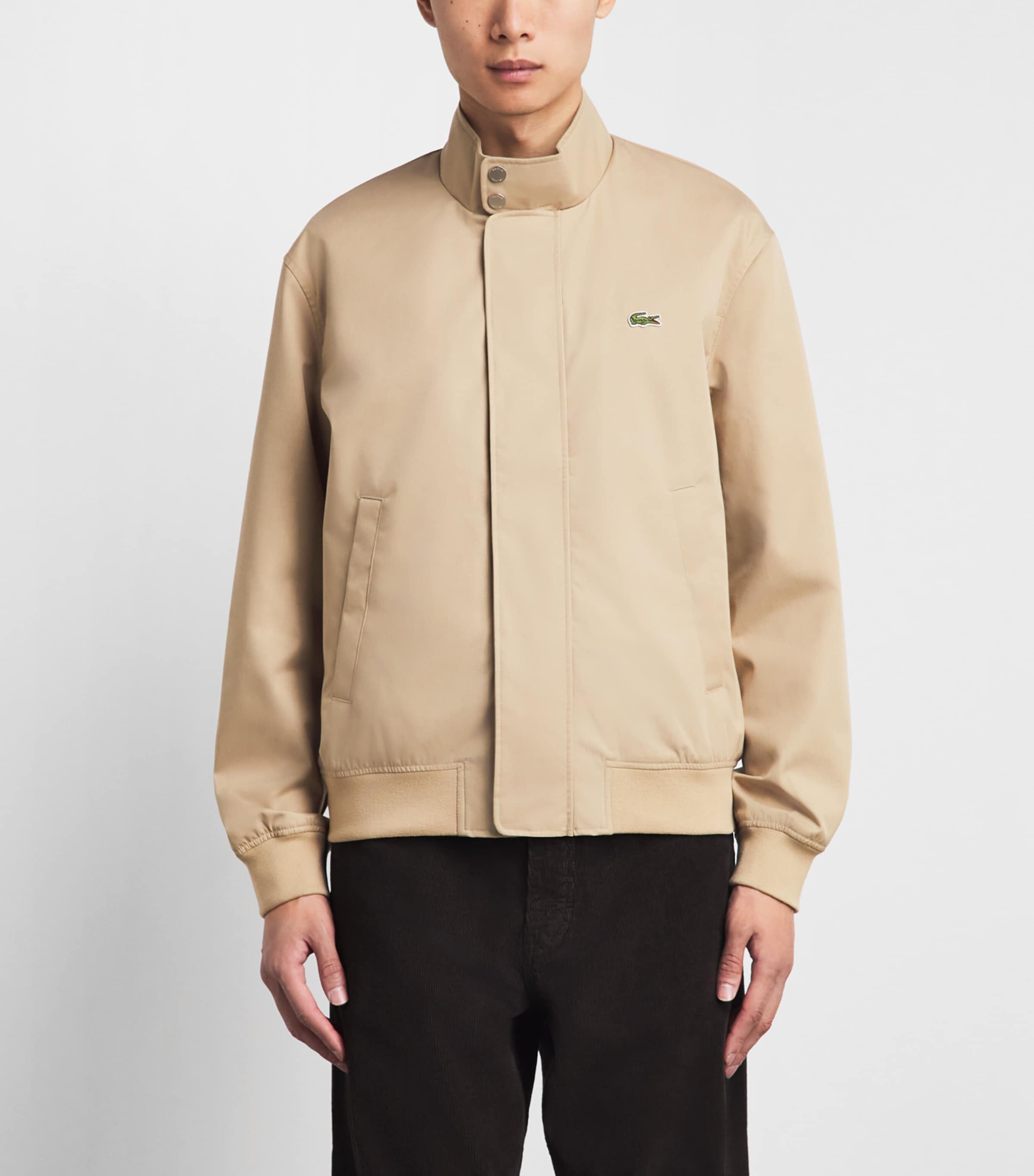 Lacoste Mens Twill Water-Repellent Harrington Jacket Viennese Image 4