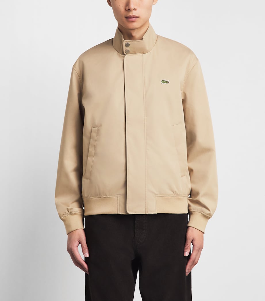Lacoste Mens Twill Water-Repellent Harrington Jacket Viennese Image 4