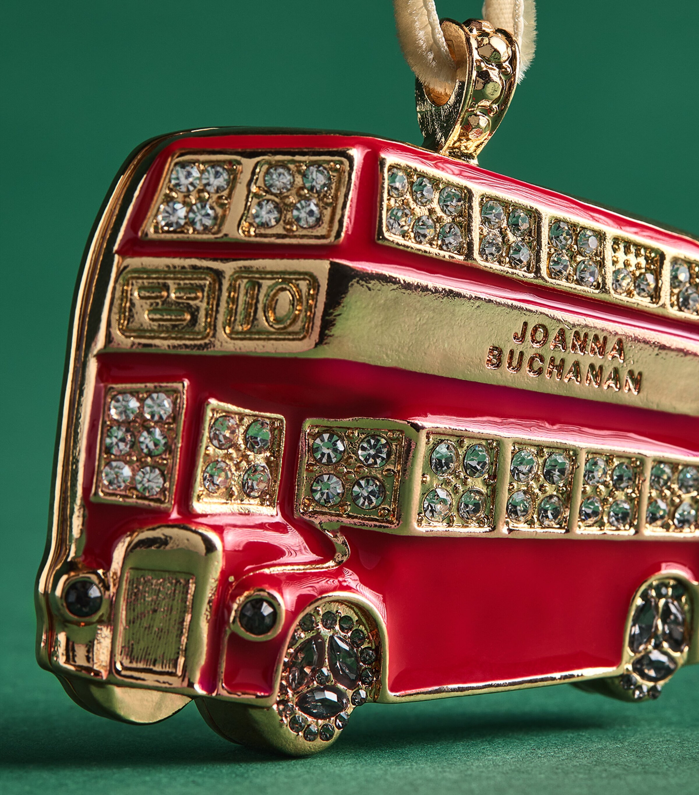 Joanna Buchanan Crystal-Embellished Bus Tree Decoration Red Image 2