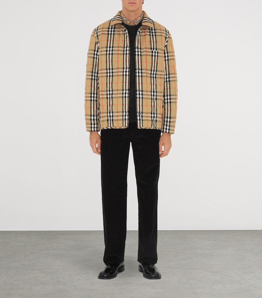 Quilted Check Reversible Jacket BLACK/SAND IP CHECK Image 3