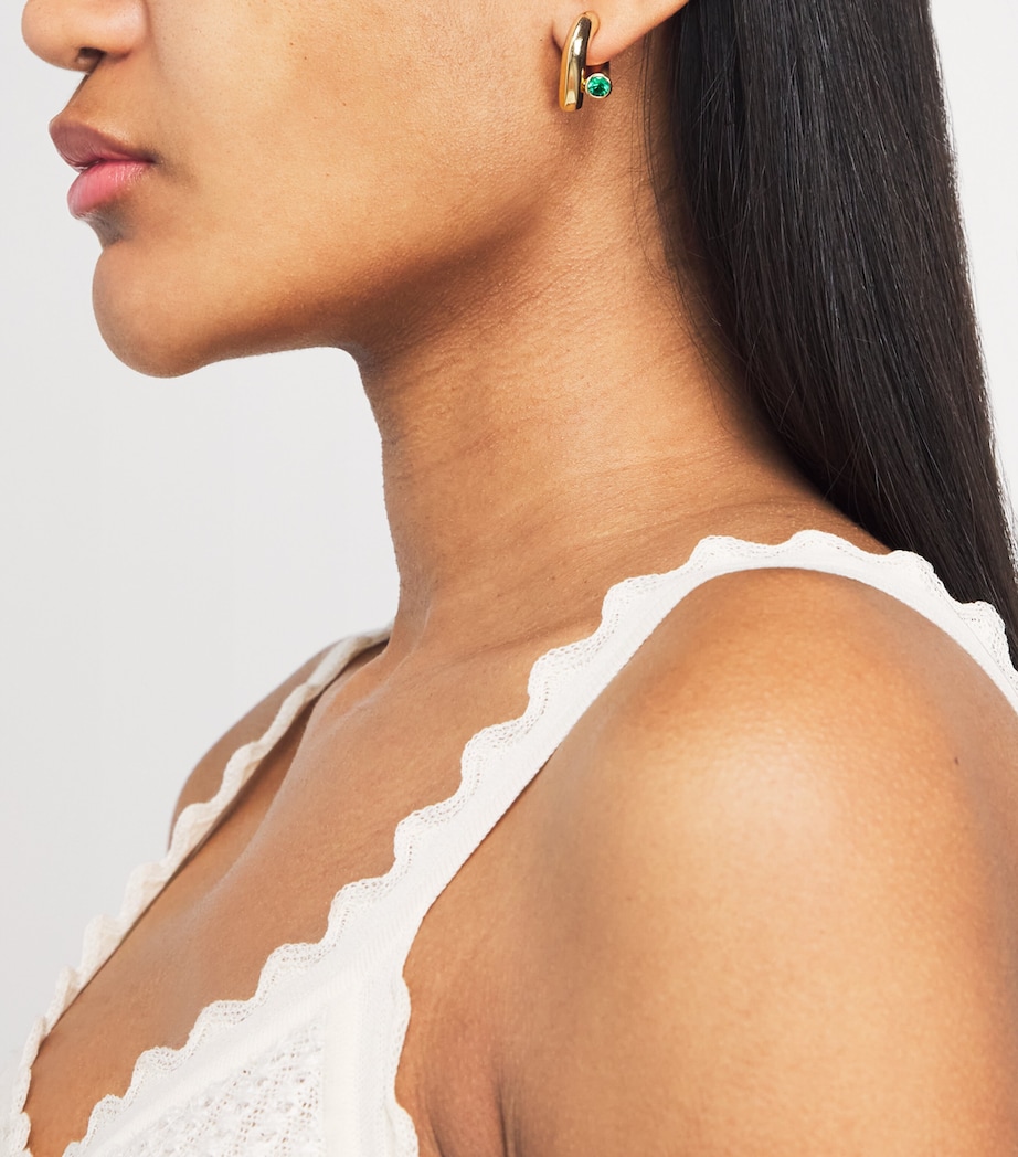 Yellow Gold and Emerald Oera Earrings YELLOW GOLD Image 2
