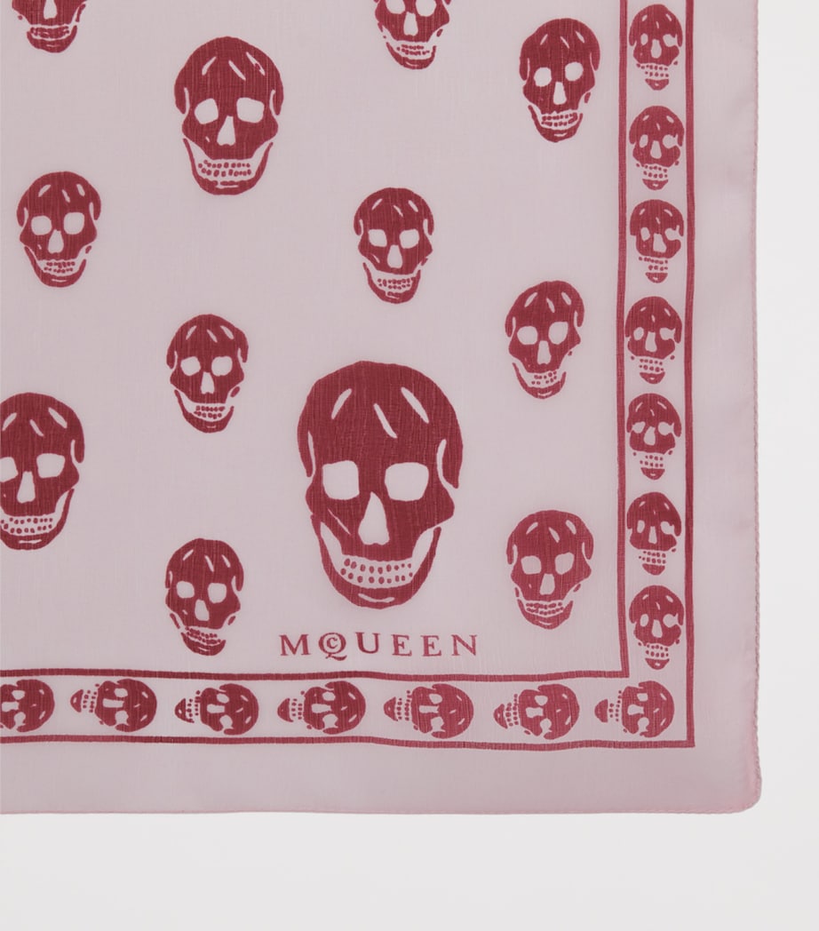 Silk Skull Print Scarf 5972 Image 3