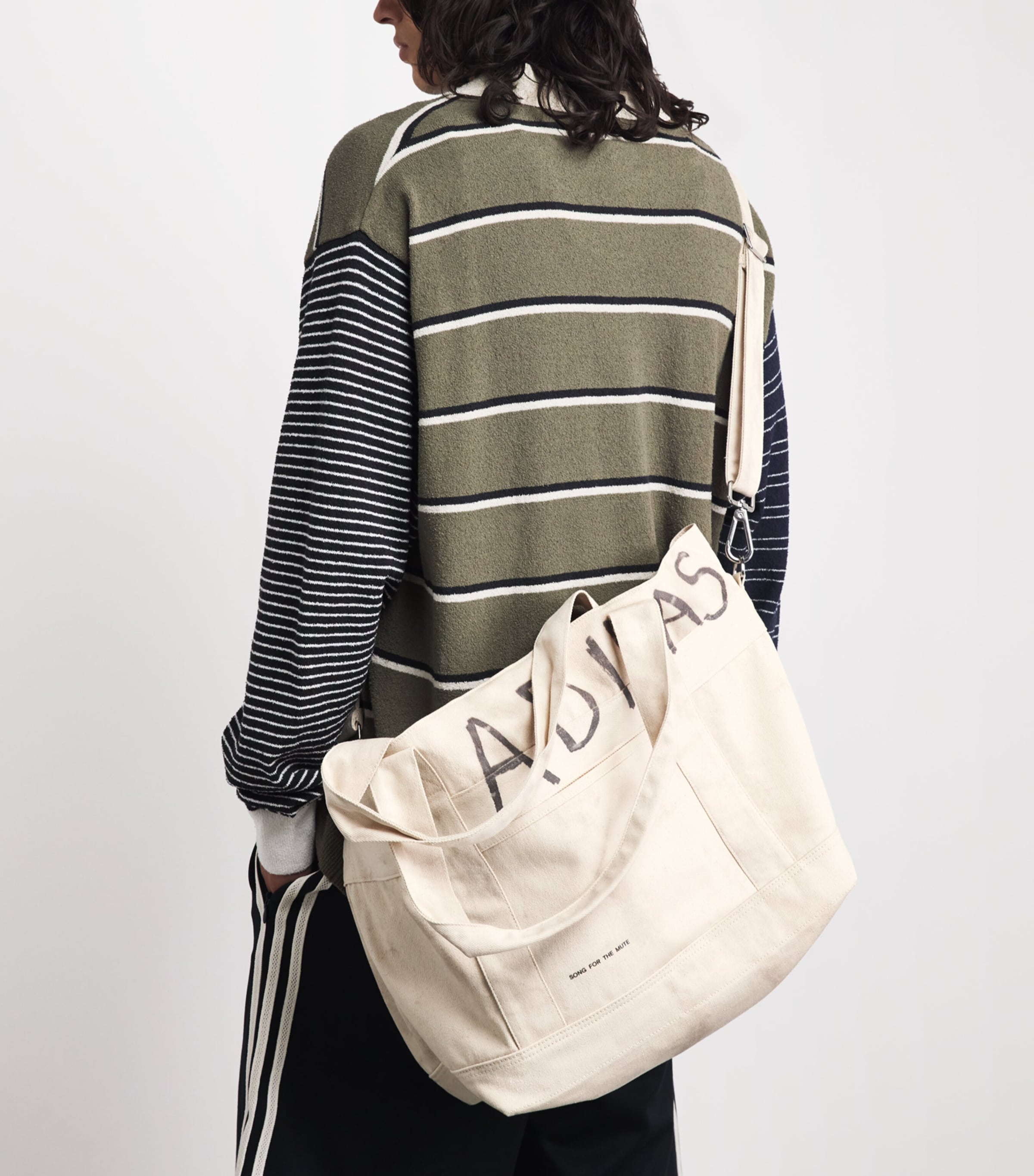 adidas x Song for the Mute Logo Tote Bag Natural Denim Image 6