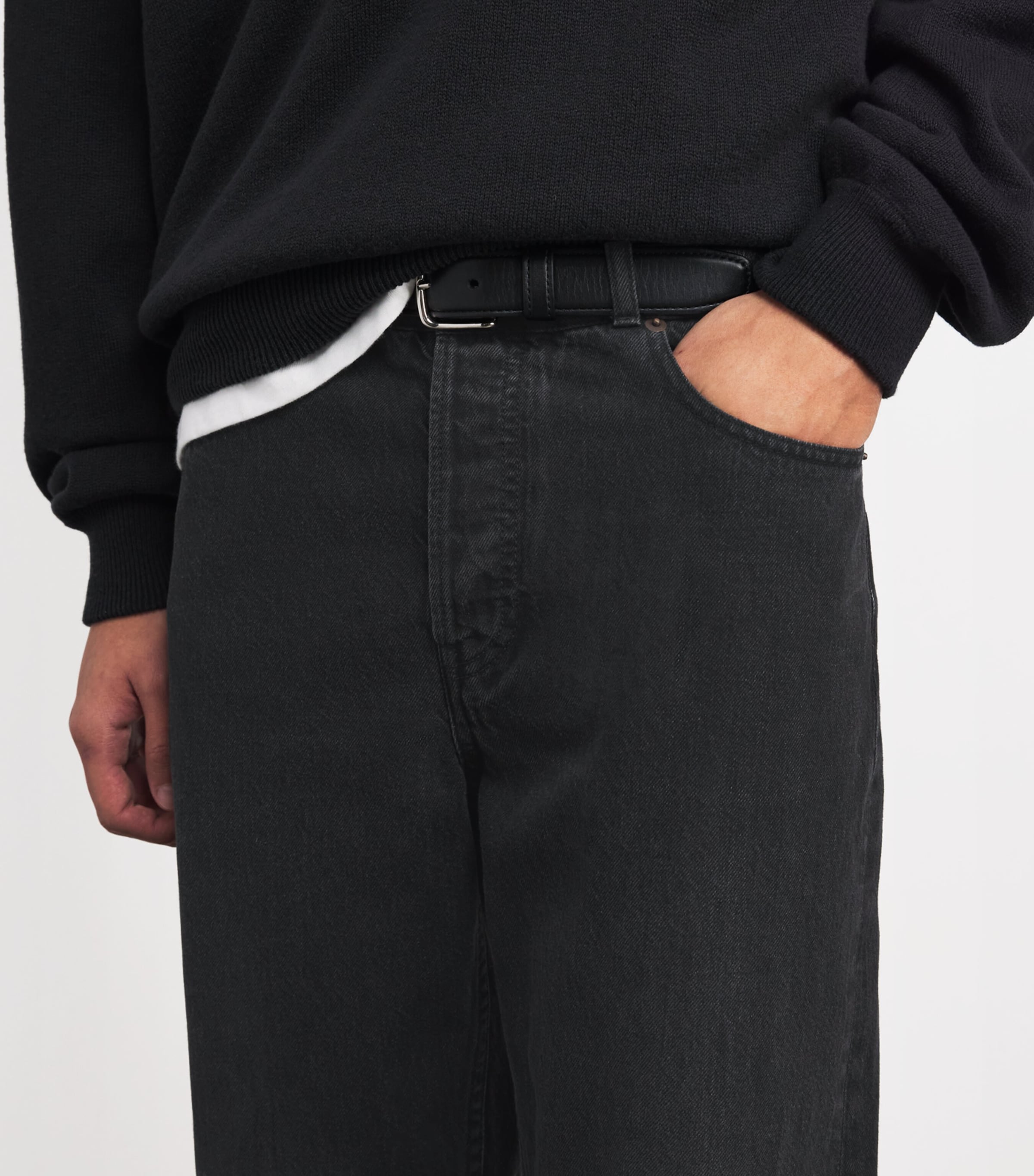 The Row Mens Tarino Cotton Jeans Black Image 5
