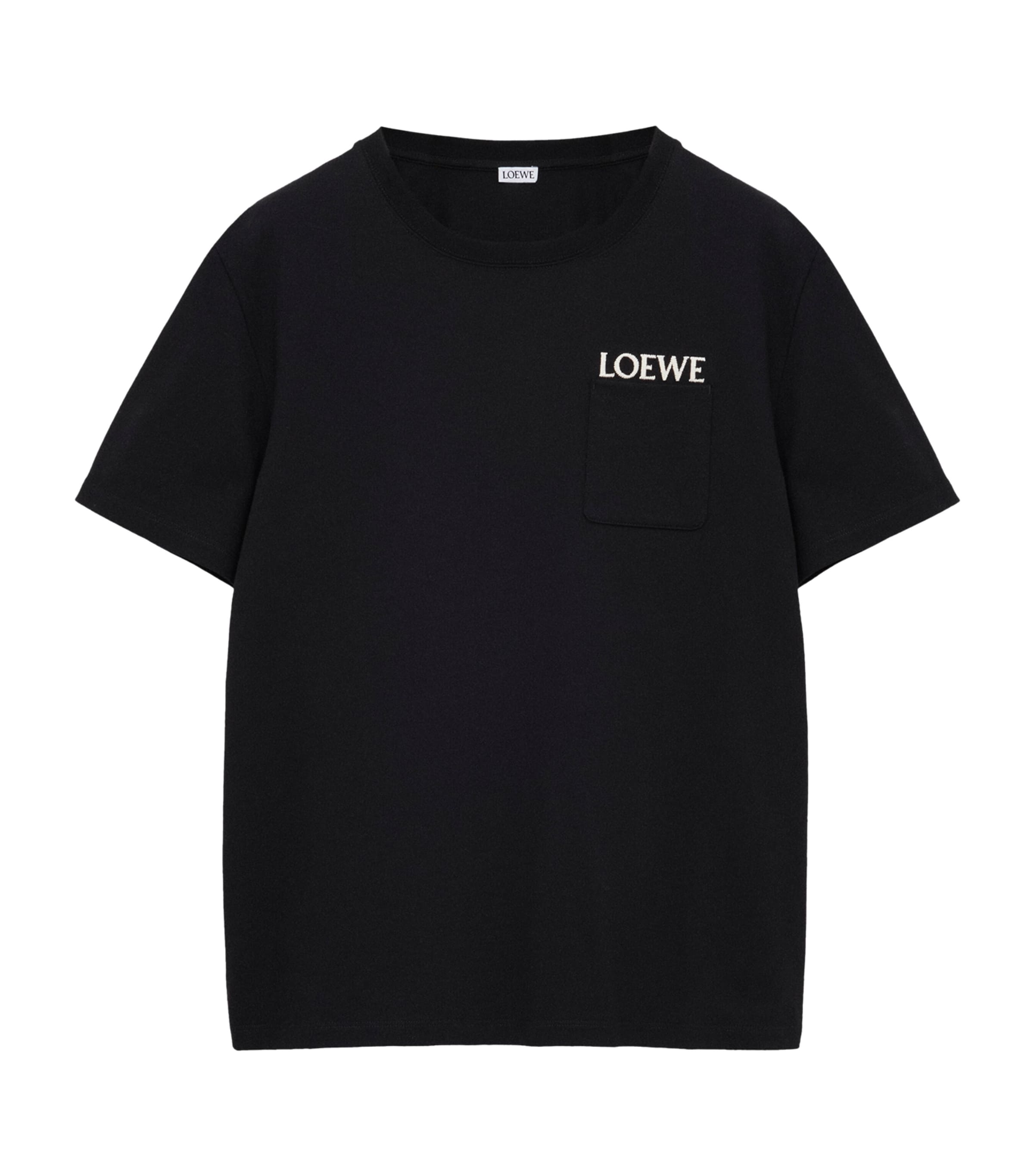 LOEWE Mens Cotton Relaxed Anagram T-Shirt Black Image 1