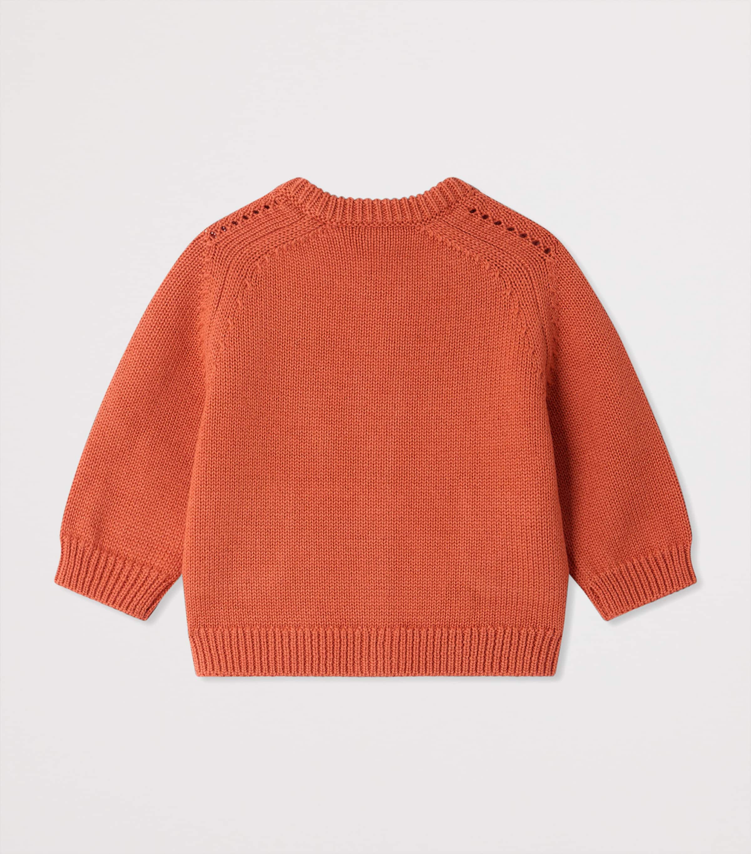Bonpoint Wool-Cotton Elisea Cardigan (6-18 Months) Abricot Image 2