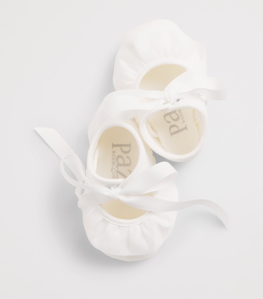 Paz Rodriguez Bow-Detail Flat Shoes Cream Image 5