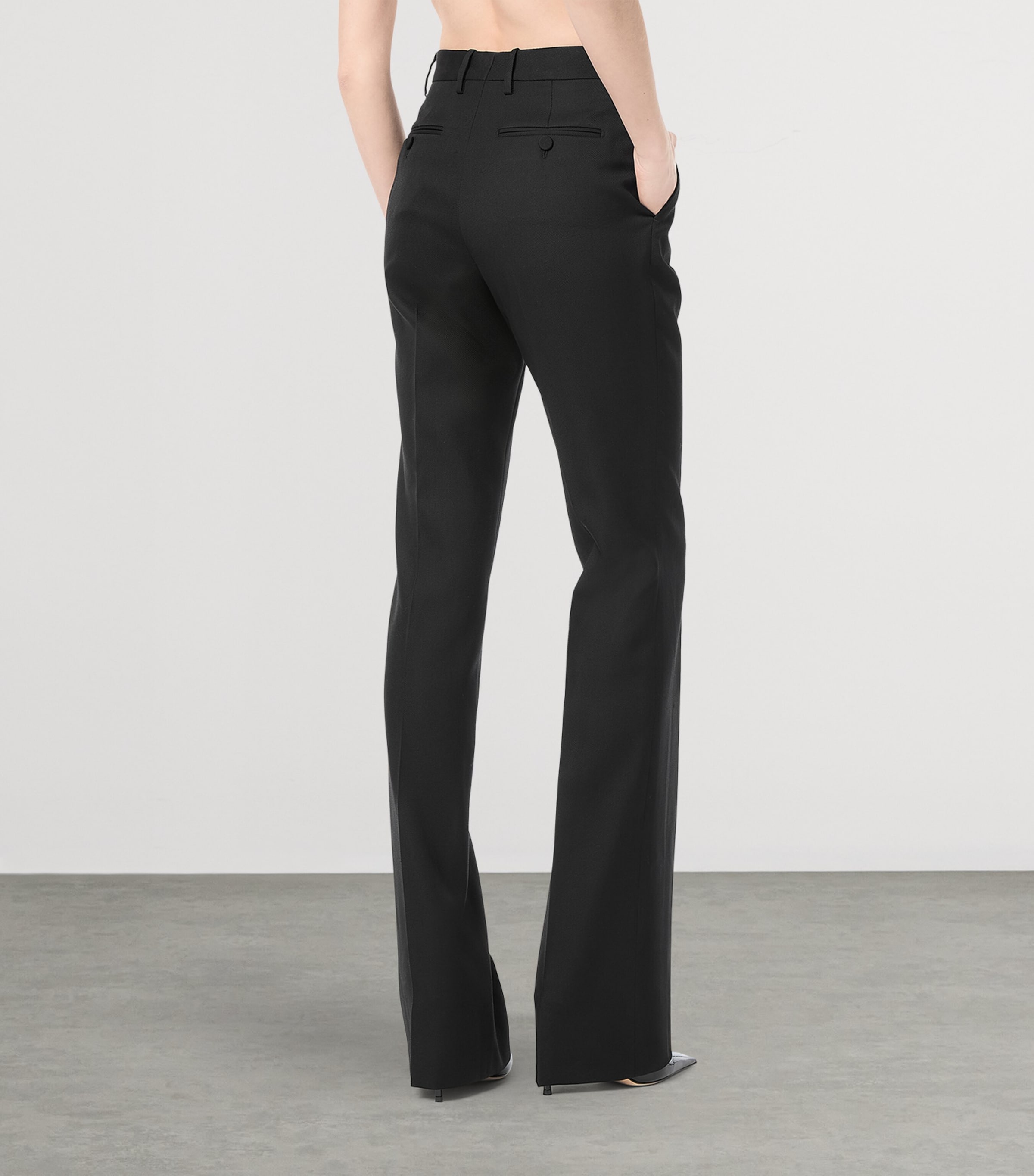 TOM FORD Womens Wool-Silk Tailored Trousers Naa Image 3