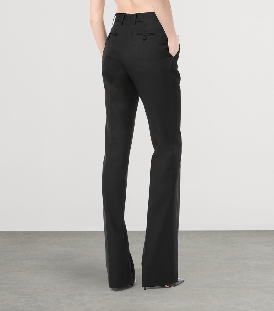 TOM FORD Womens Wool-Silk Tailored Trousers Naa Image 3