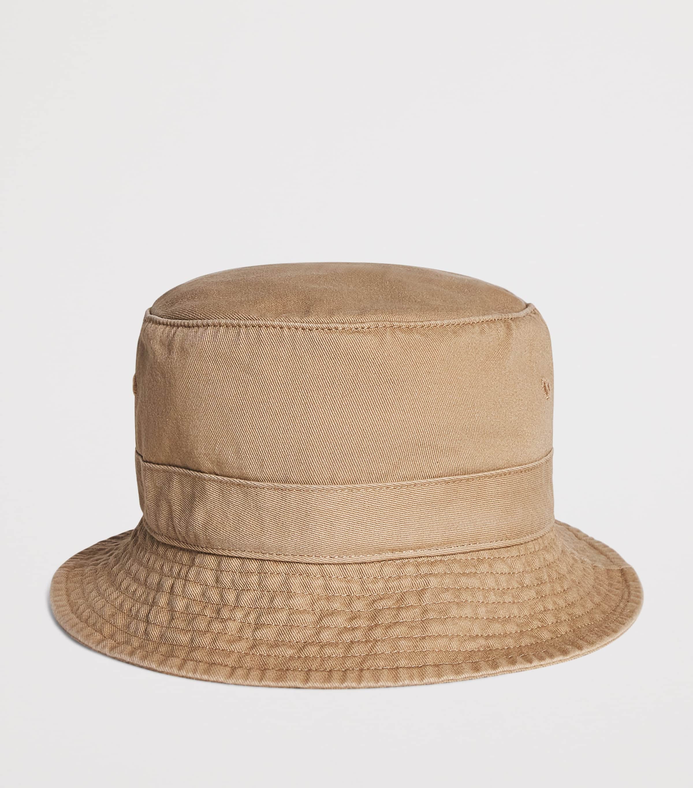 Polo Ralph Lauren Twill Polo Pony Bucket Hat Caf Tan Image 1