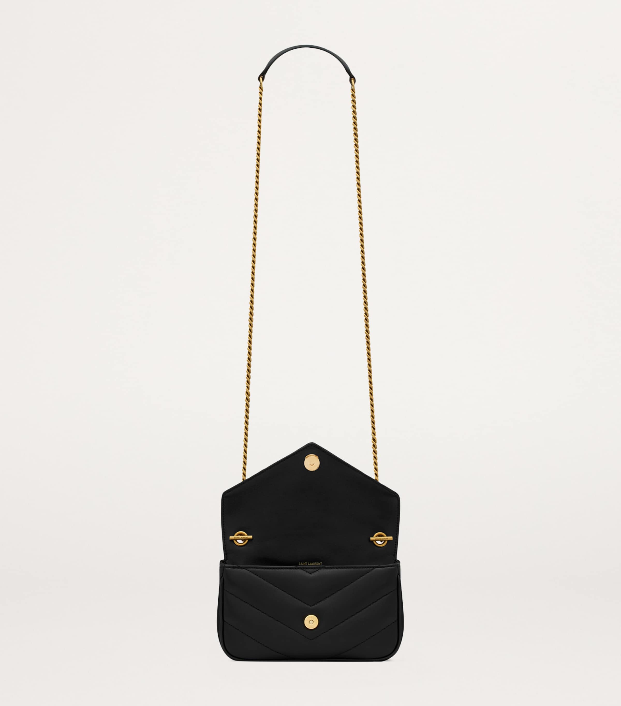 ショルダーバッグ・ポシェット LOULOU MINI LEATHER SHOULDER BAG WITH CHEVRON STITCHINGS Saint Laurent Loulou Mini Leather Shoulder Bag With Chevron