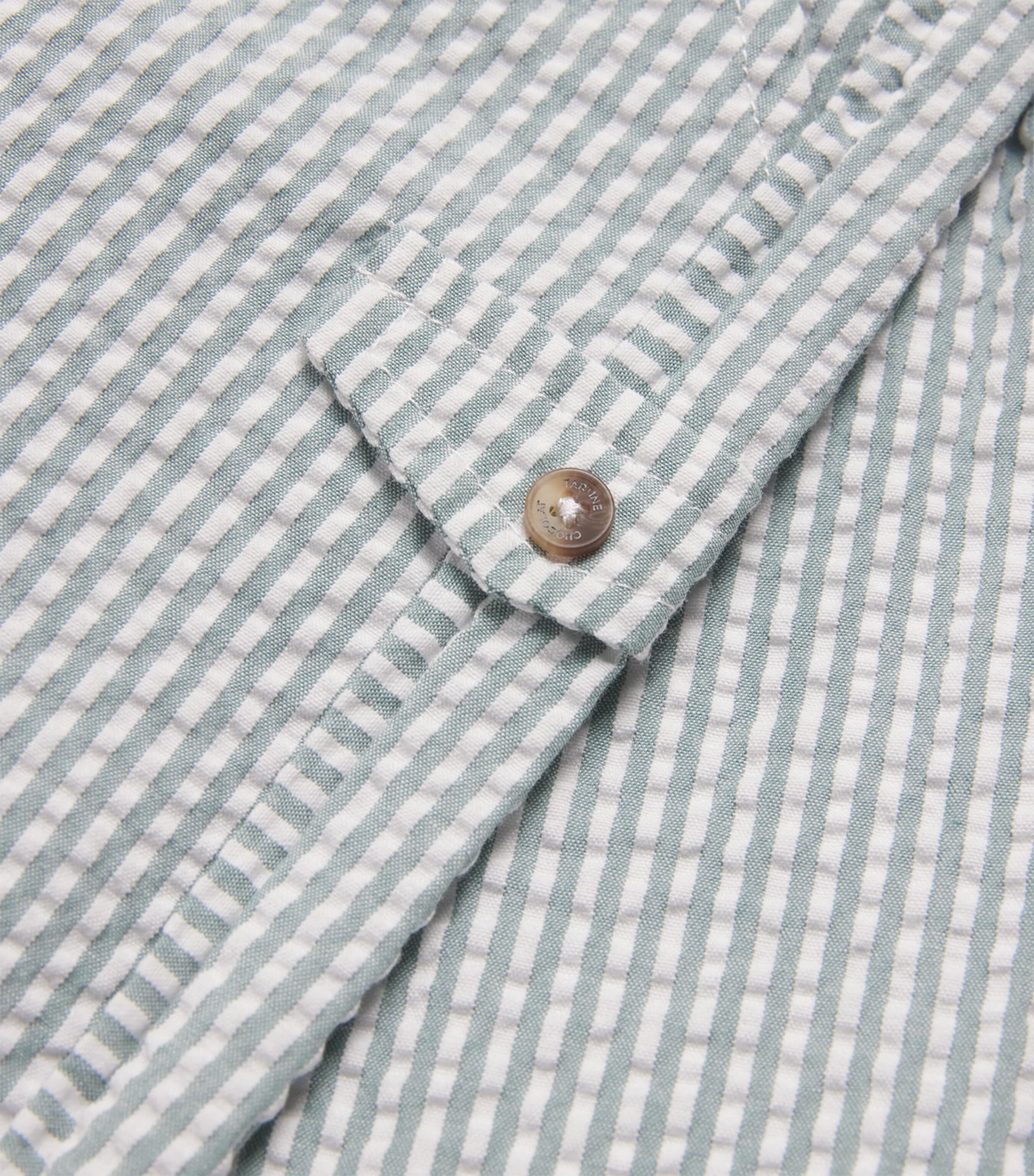 Cotton-Blend Crepe Stripe Trousers (3 Months - 4 Years) EMERAUDE Image 4