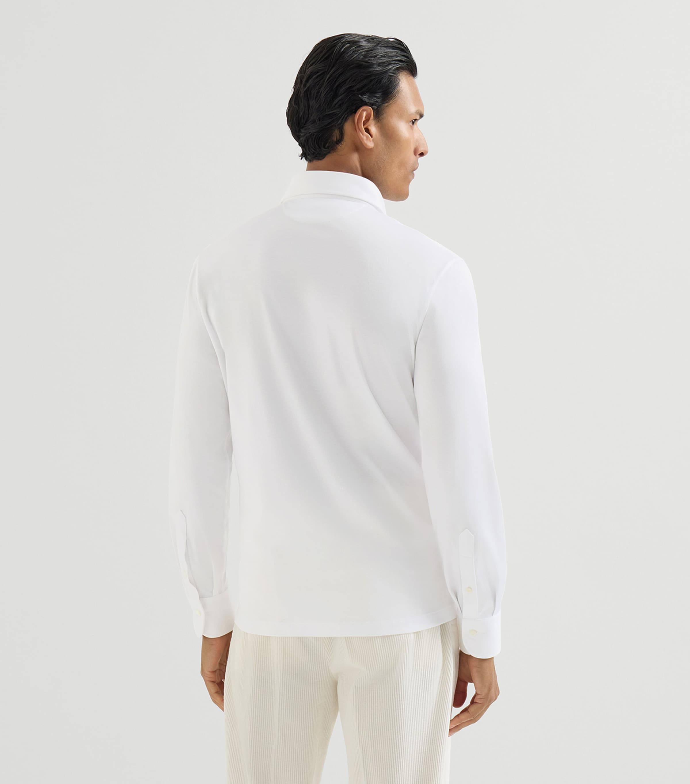 Brunello Cucinelli Mens Cotton Jersey Polo Shirt Image 5