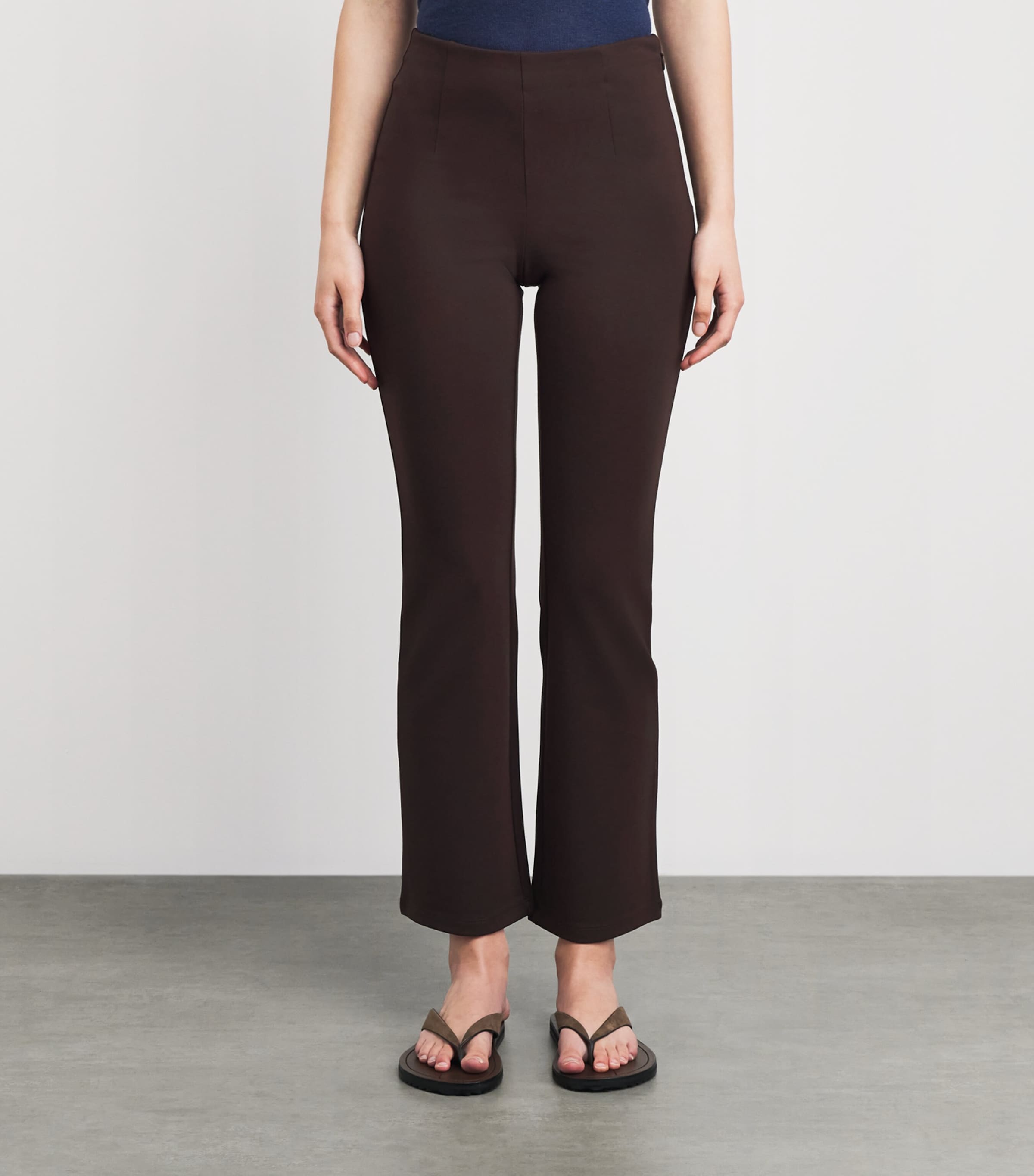 Skims Womens Pintuck Straight Trousers Espresso Image 4