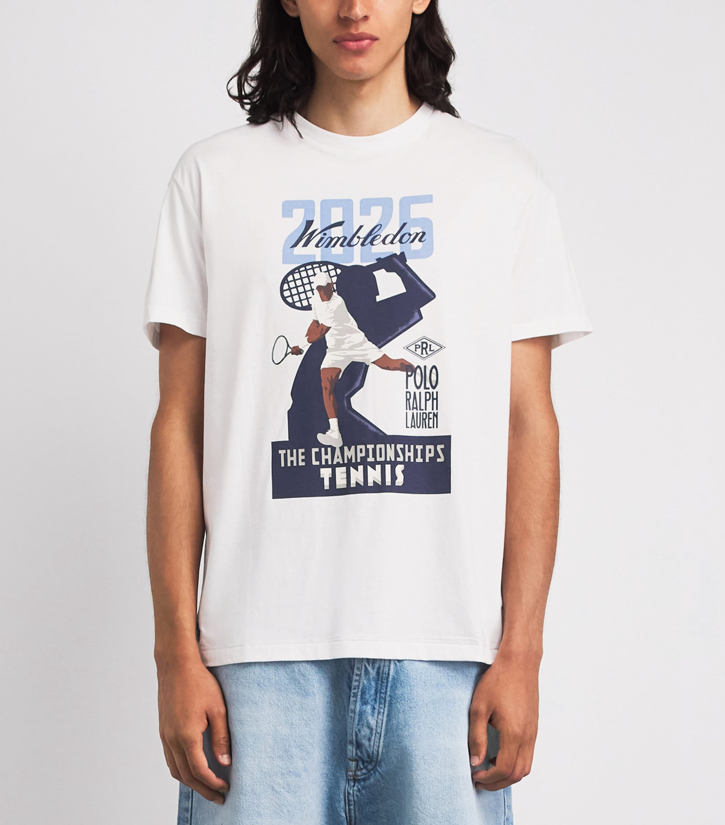 Polo Ralph Lauren Mens x Wimbledon Printed T-Shirt White Image 4