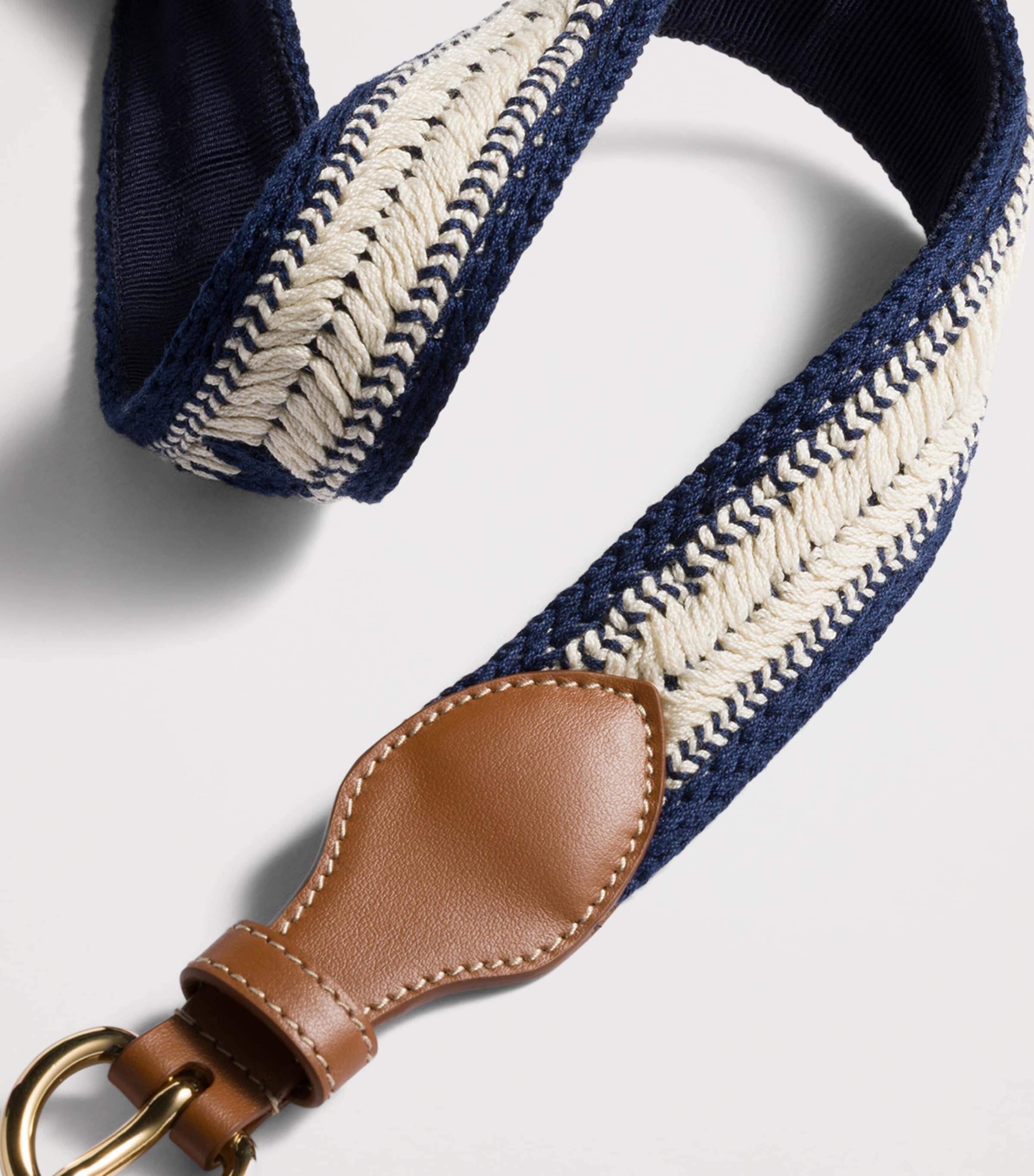 Miu Miu Cotton Crochet Belt Blue Image 2