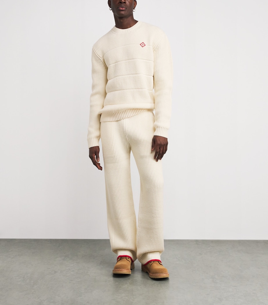 Merino Wool Padded Sweater WHITE Image 2