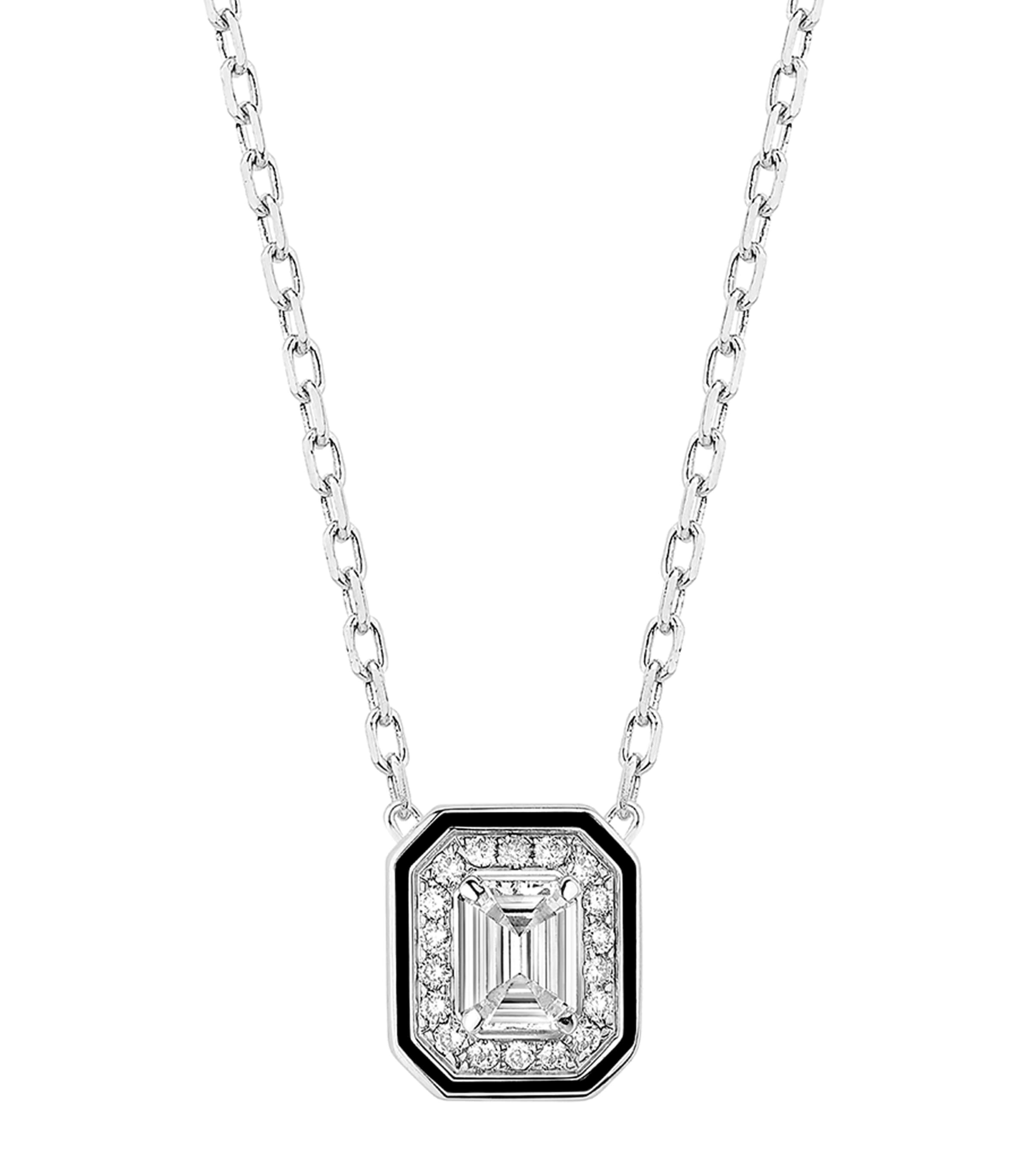 White Gold and Diamond Vendôme Liseré Necklace WHITE GOLD Image 3