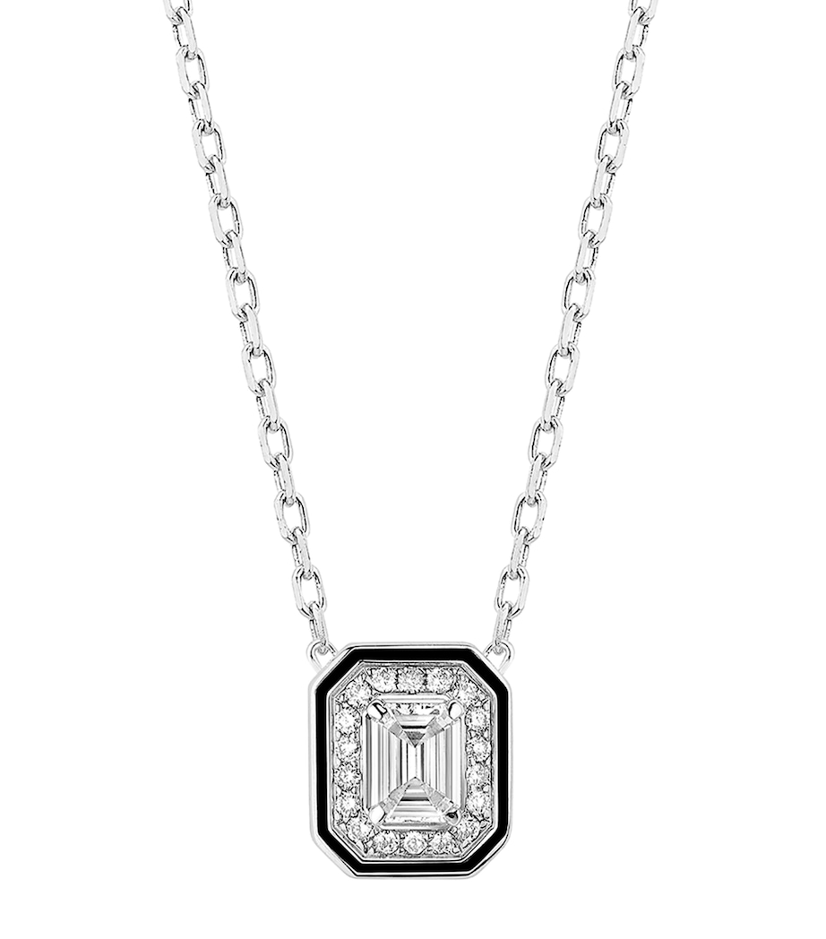 White Gold and Diamond Vendôme Liseré Necklace WHITE GOLD Image 3