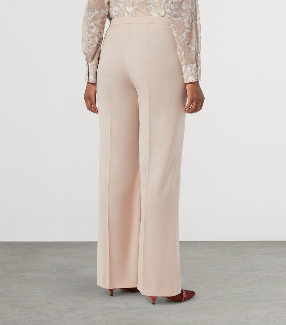 Virgin Wool Estri Tailored Trousers PINK Image 3