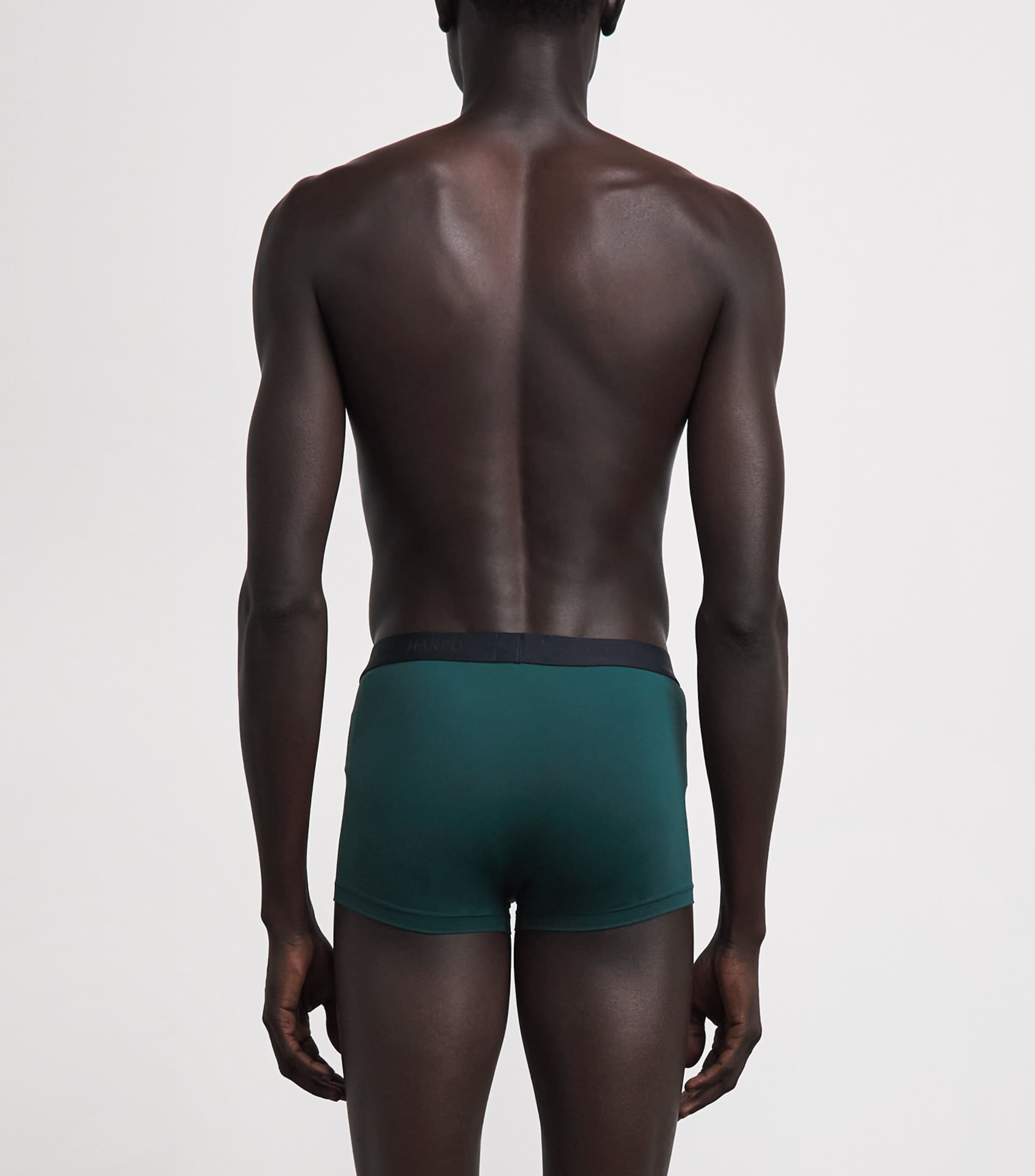 Hanro Mens Micro-Touch Boxer Briefs Pine Leaf Image 3
