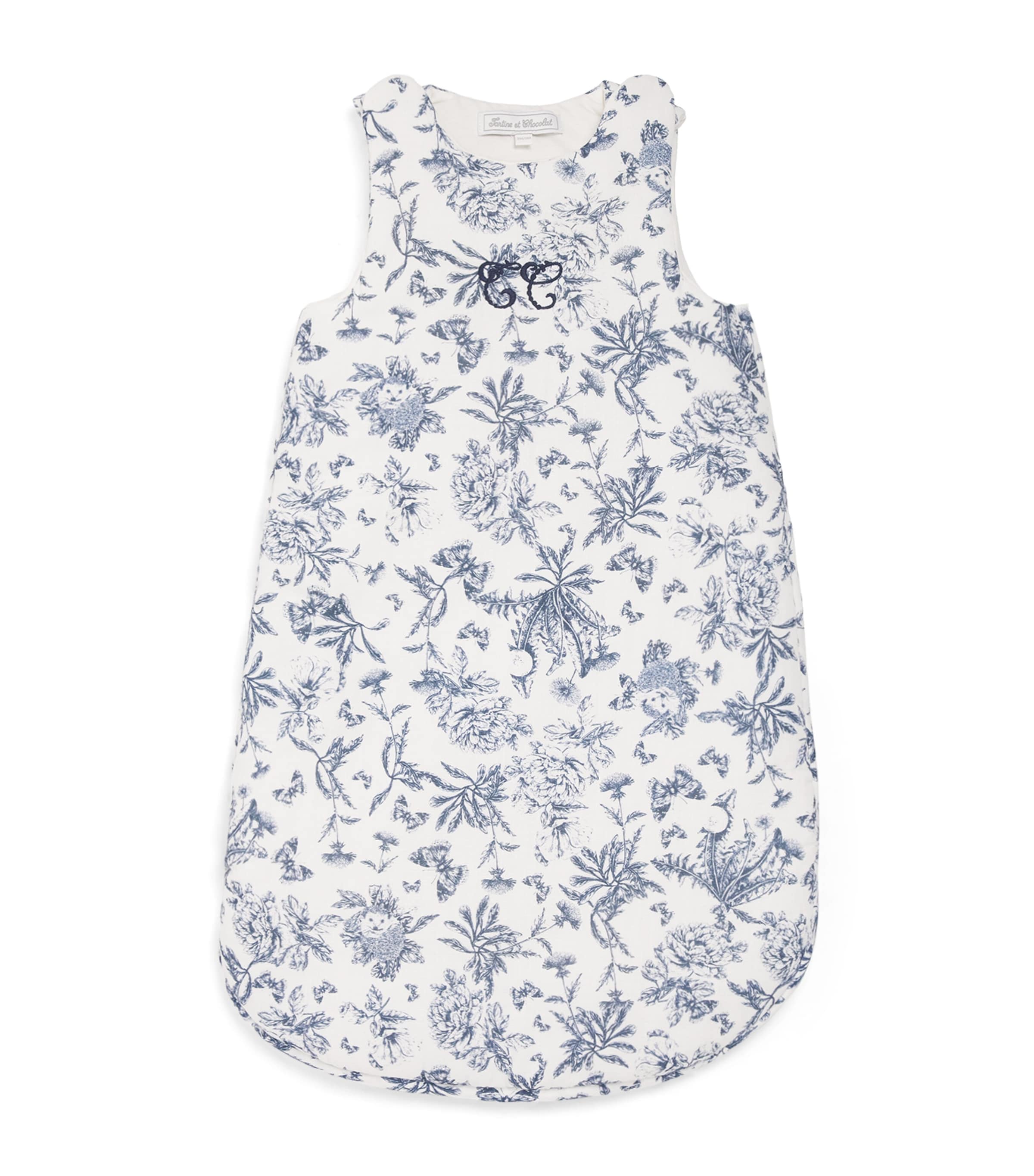 Tartine Et Chocolat Cotton Toile De Jouy Sleeping Bag In Blue
