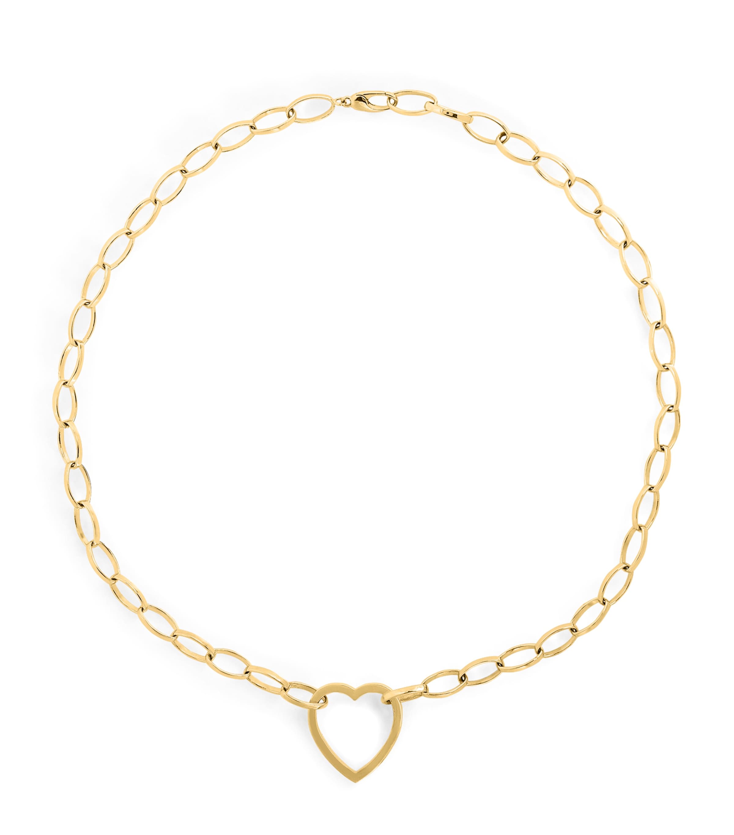 Jennifer Meyer Medium Yellow Gold Edith Heart Necklace