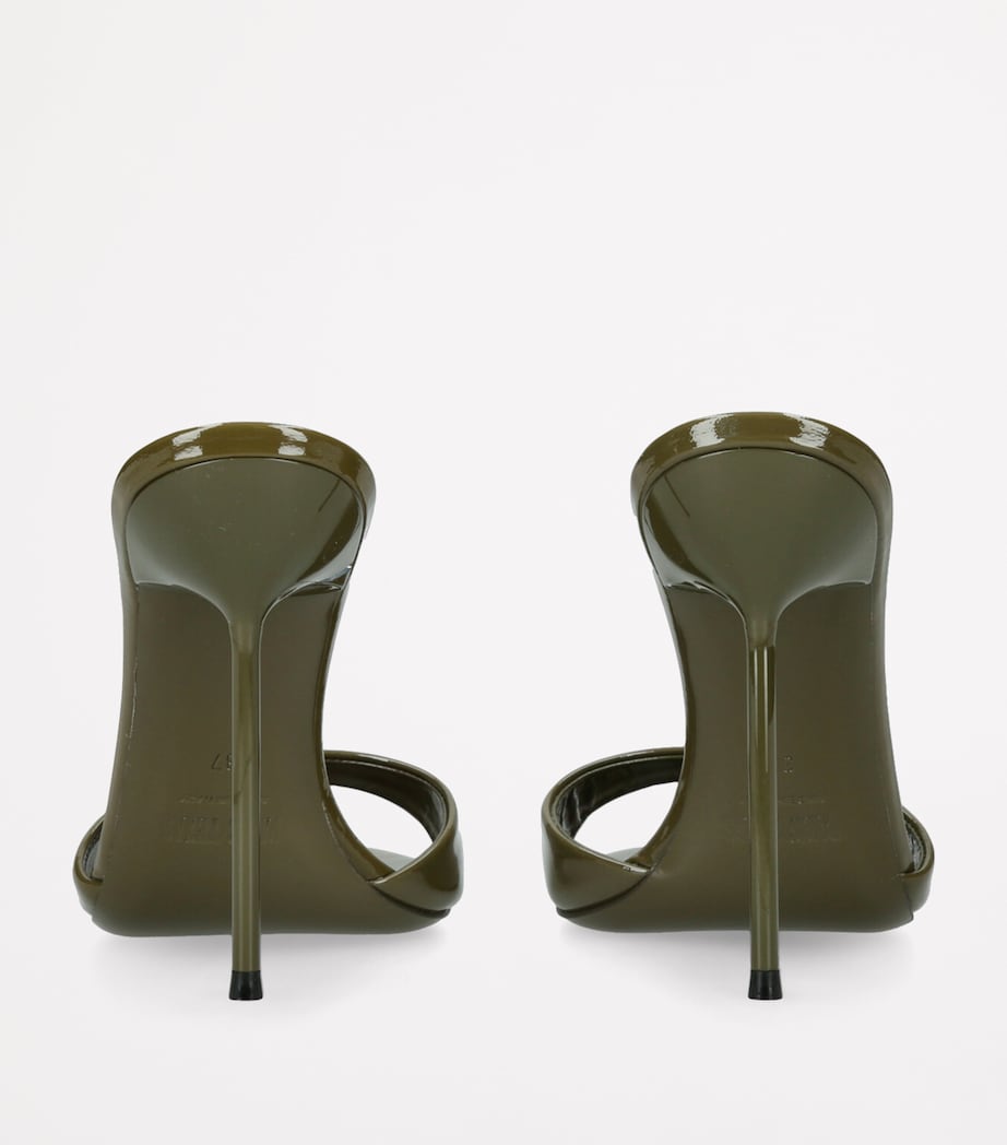 Patent Leather Lidia Mules 105 KHAKI Image 2
