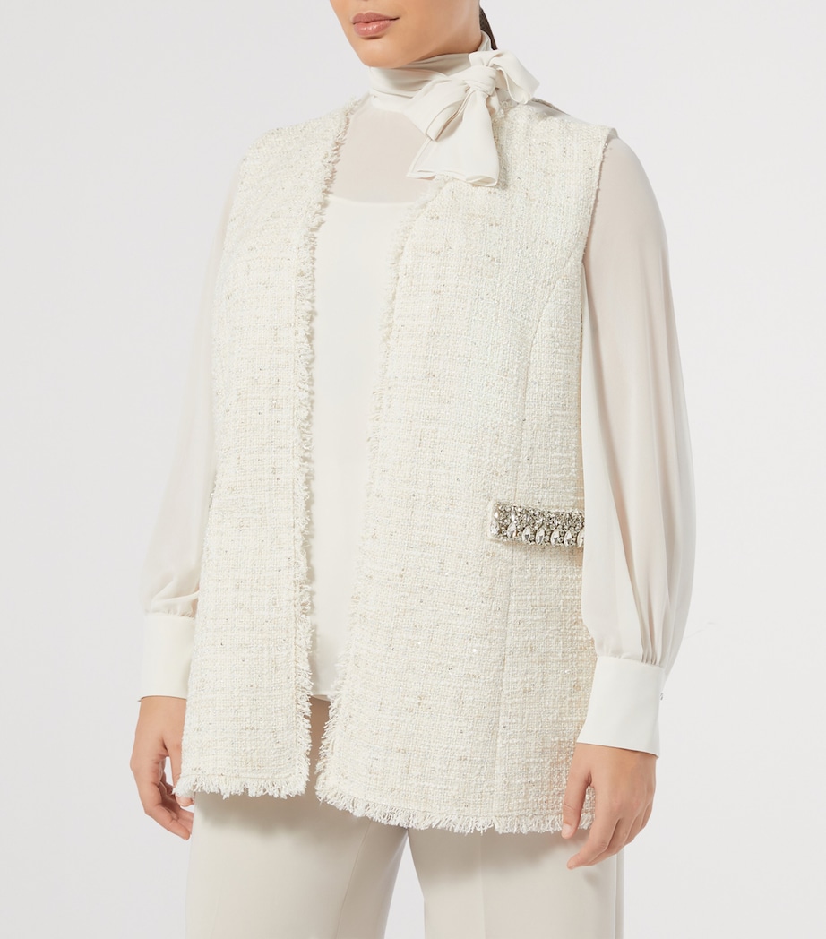 Embellished Ginnico Waistcoat IVORY Image 2