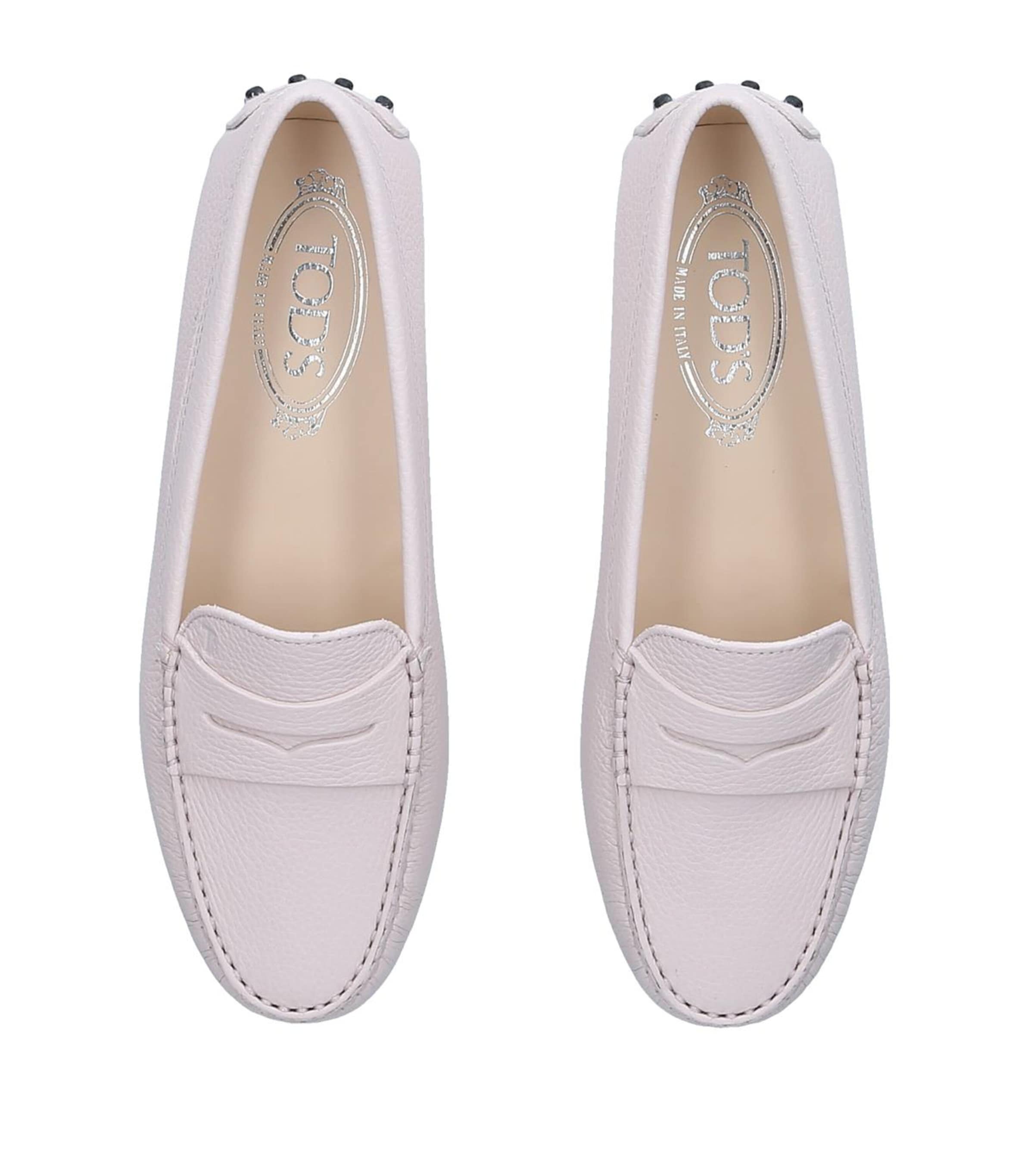 Tod's Leather Gommino Driving Shoes Bone Image 6