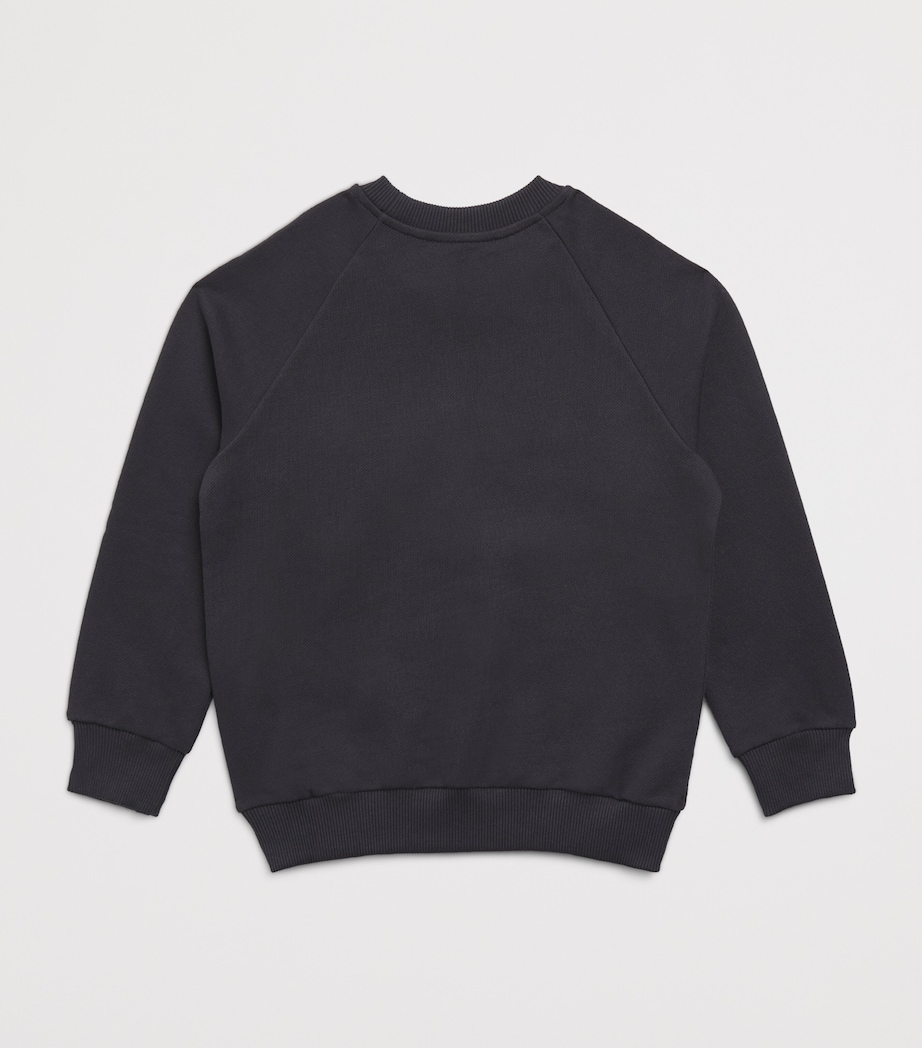 Cotton Logo Patch Sweatshirt (4-14 Years) 621BLUE Image 2