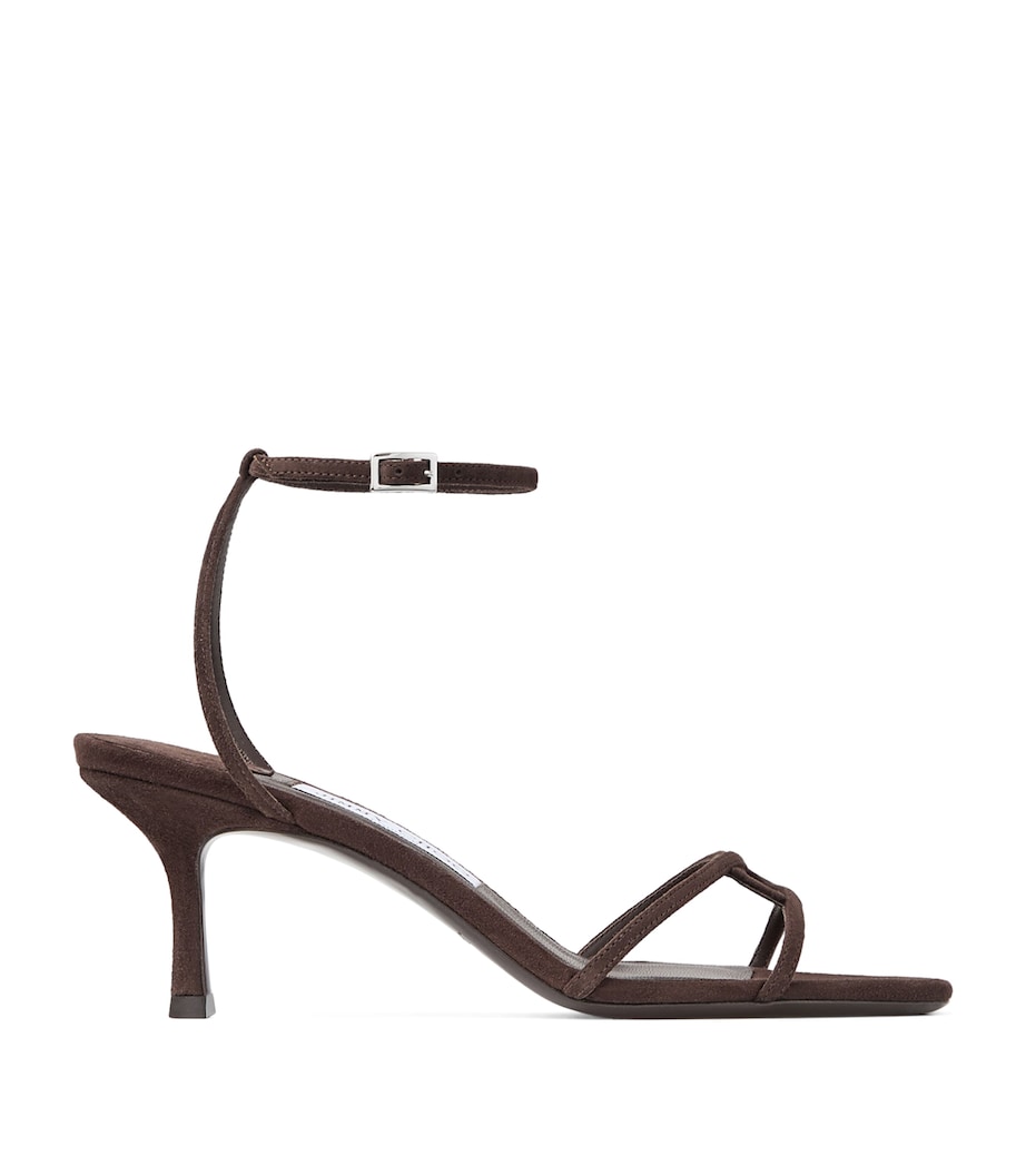 Leo 1998 65 Leather Heeled Sandals CHOCOLATE Image 1
