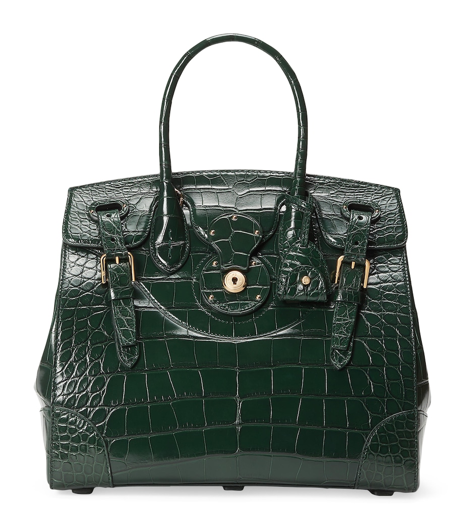 Ralph Lauren Collection Alligator Leather Ricky 33 Top-Handle Bag Harrods Green (tbc) Image 1