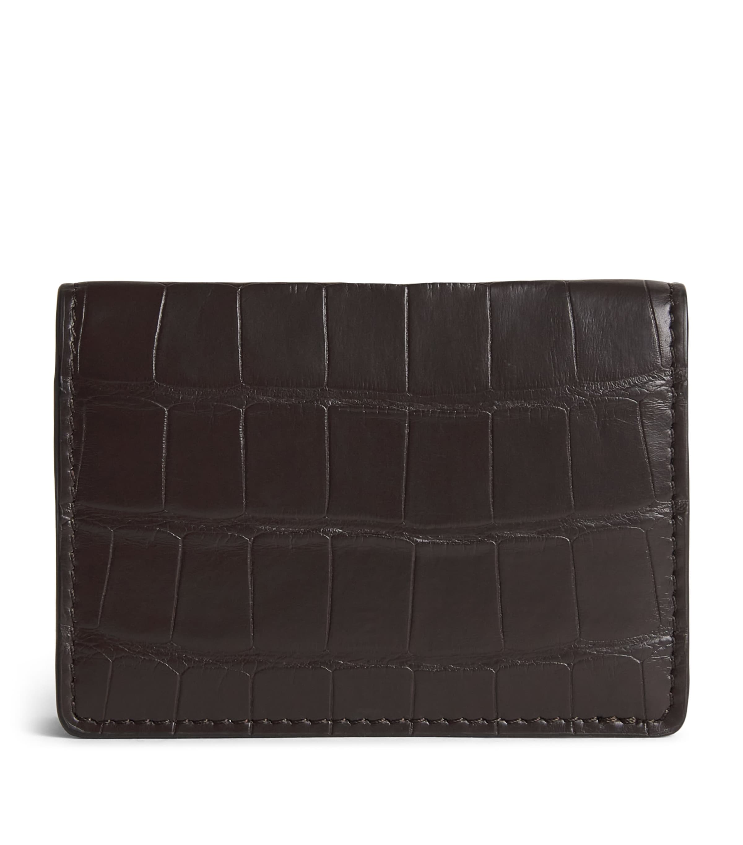 Elliot Rhodes Crocodile Leather Card Holder T Moro Image 1
