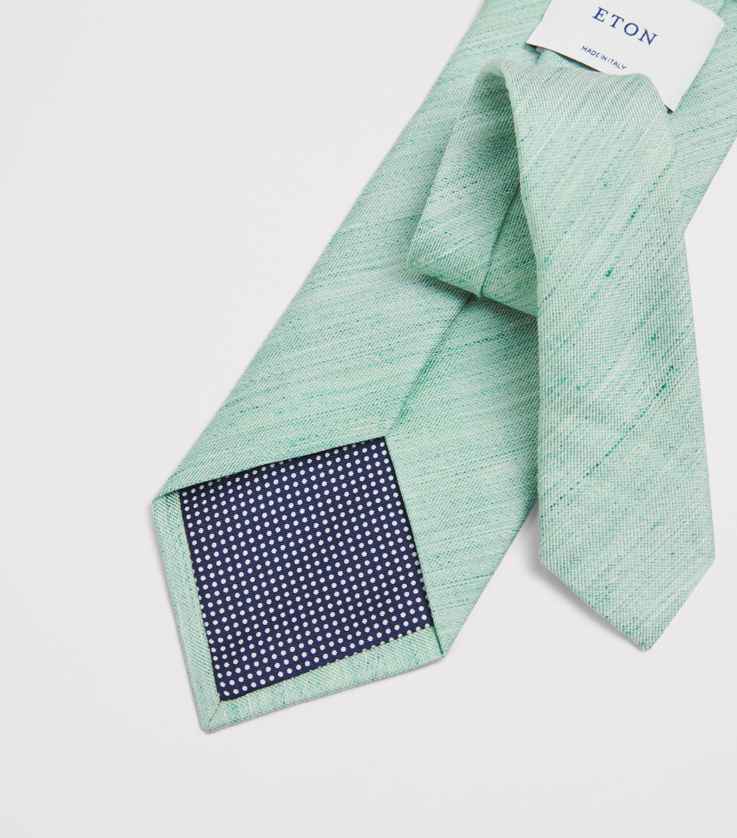 Silk-Linen Tie 60 LIGHT GREEN Image 3