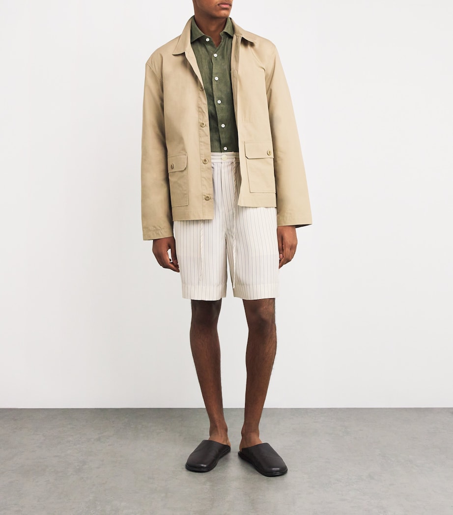 100HANDS Mens Linen Shirt Green Image 2