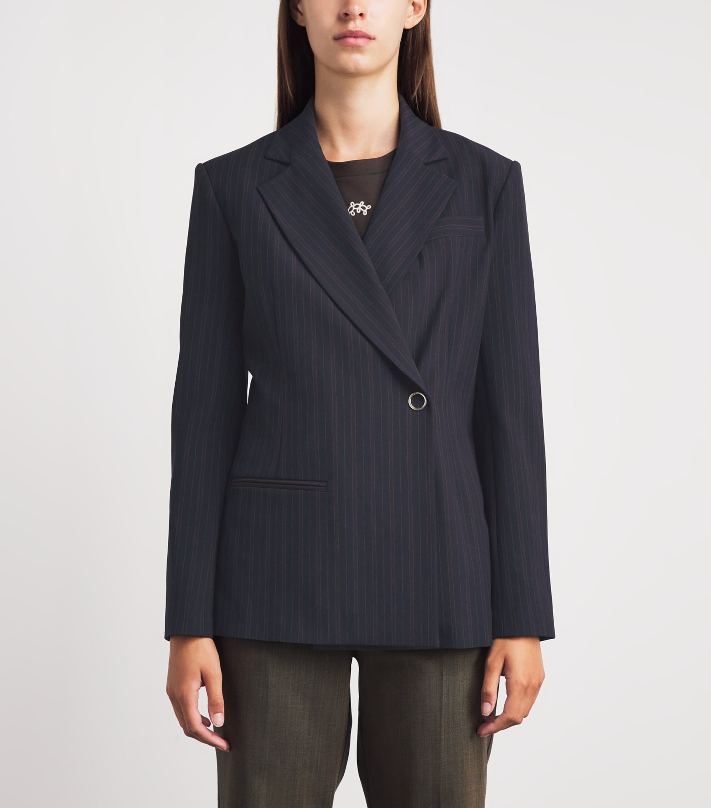 Claudie Pierlot Womens Stripe Blazer Multicolored Image 4