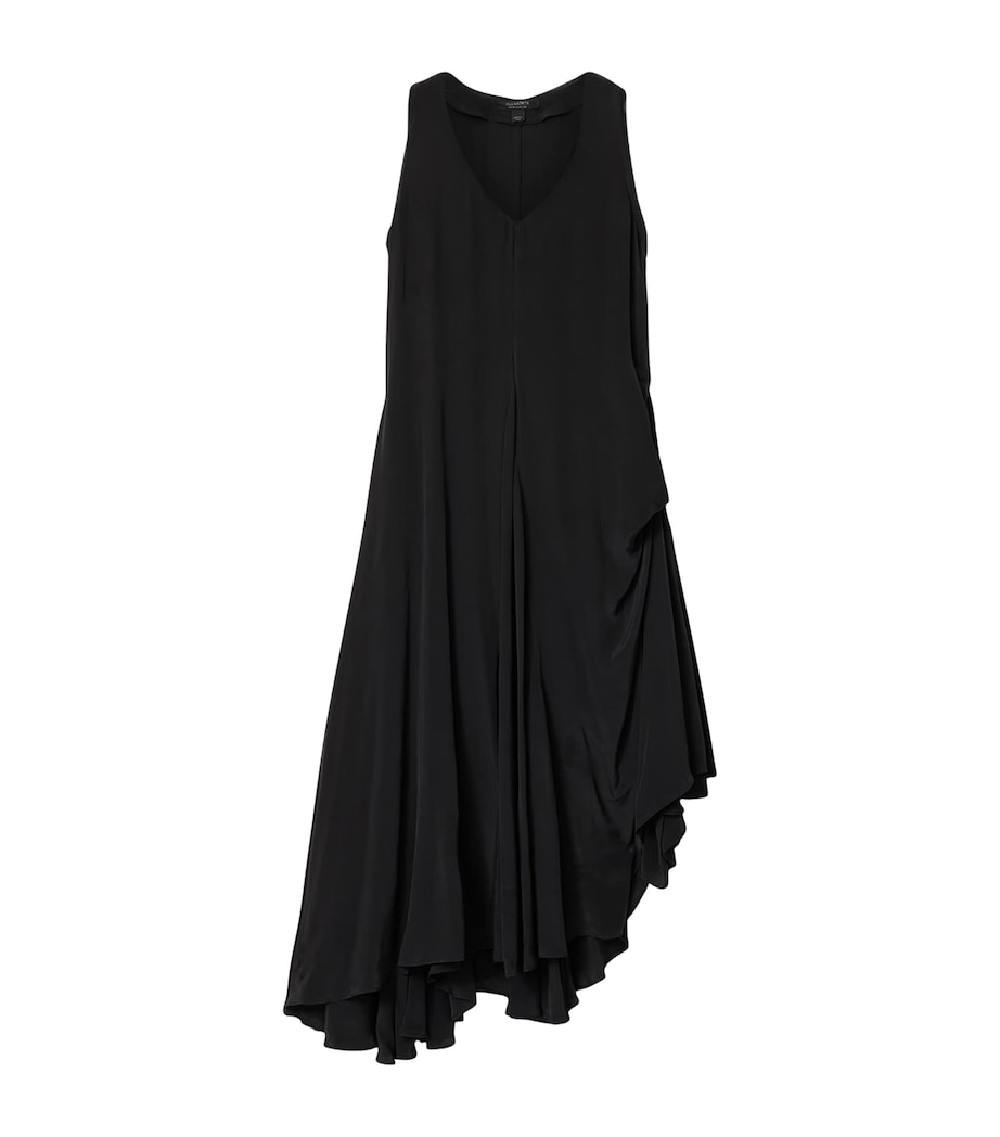 AllSaints Womens Adjustable Sybil Midi Dress Black Image 1